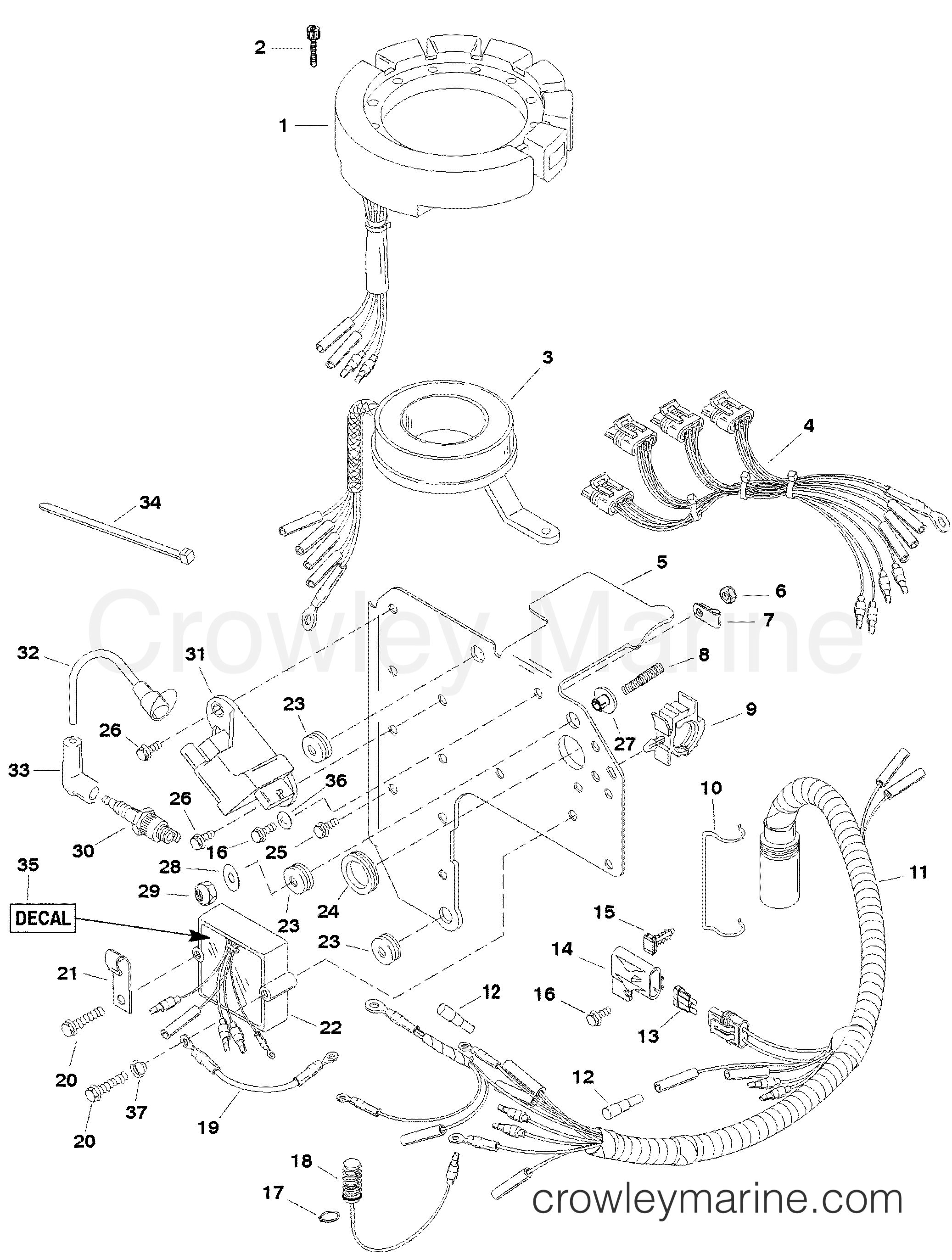 1998 Outboard 120 - H120412UT [ELPT] - IGNITION COMPONENTS