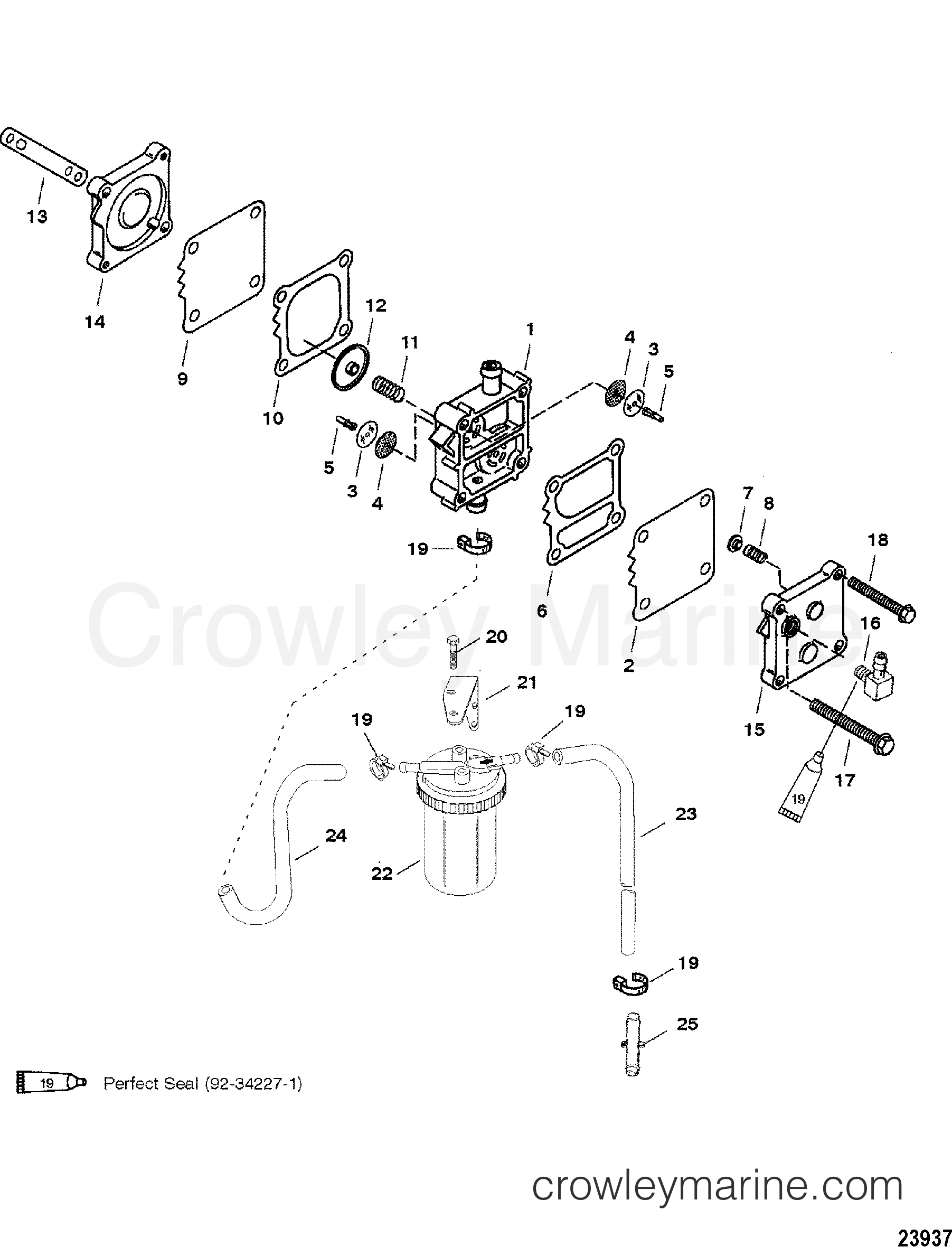 1994 Outboard 225 [XXL] - 7225432CD - FUEL PUMP