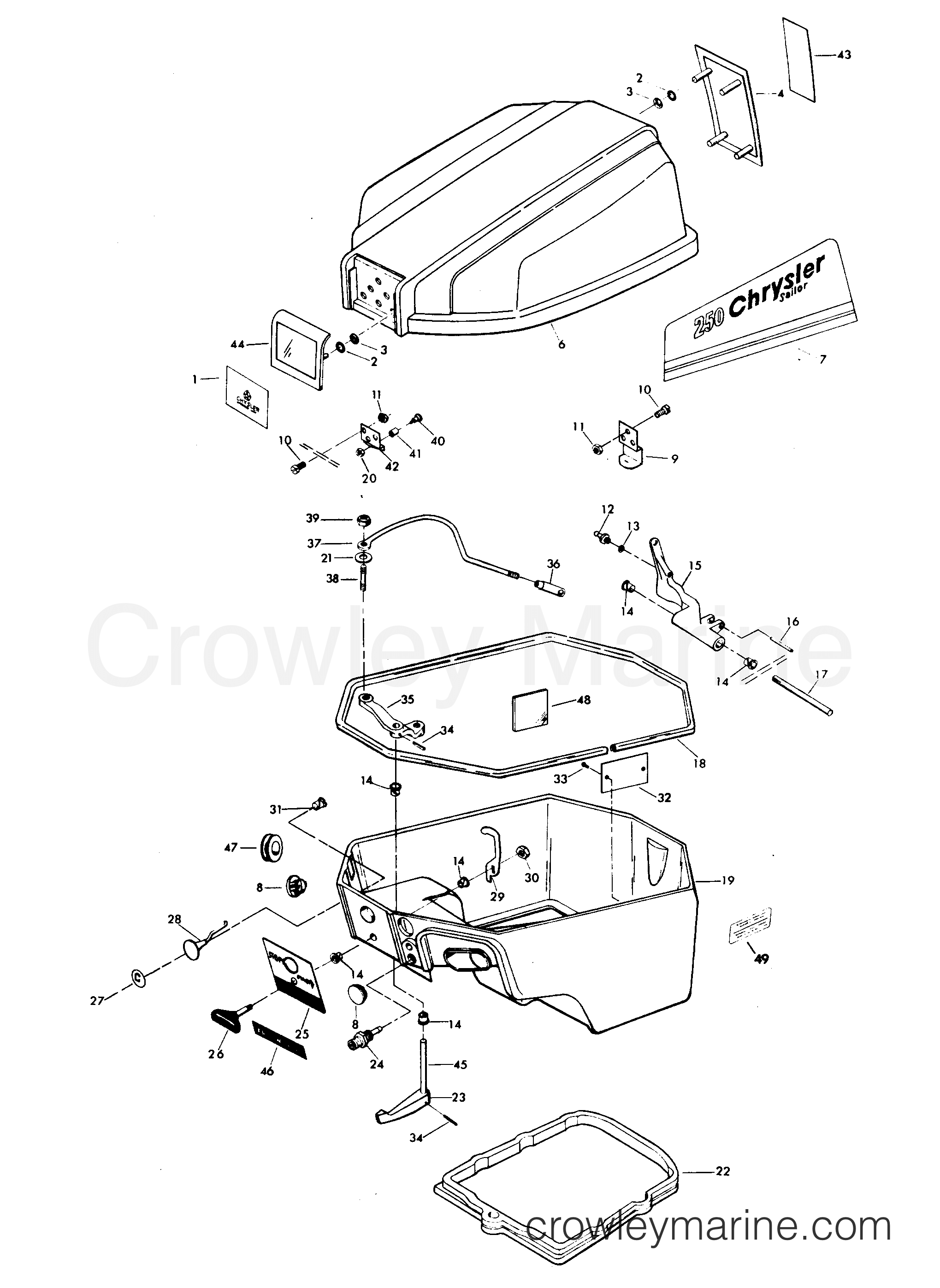 1978 Outboard 10 - 101B8A - ENGINE COVER AND SUPPORT PLATE