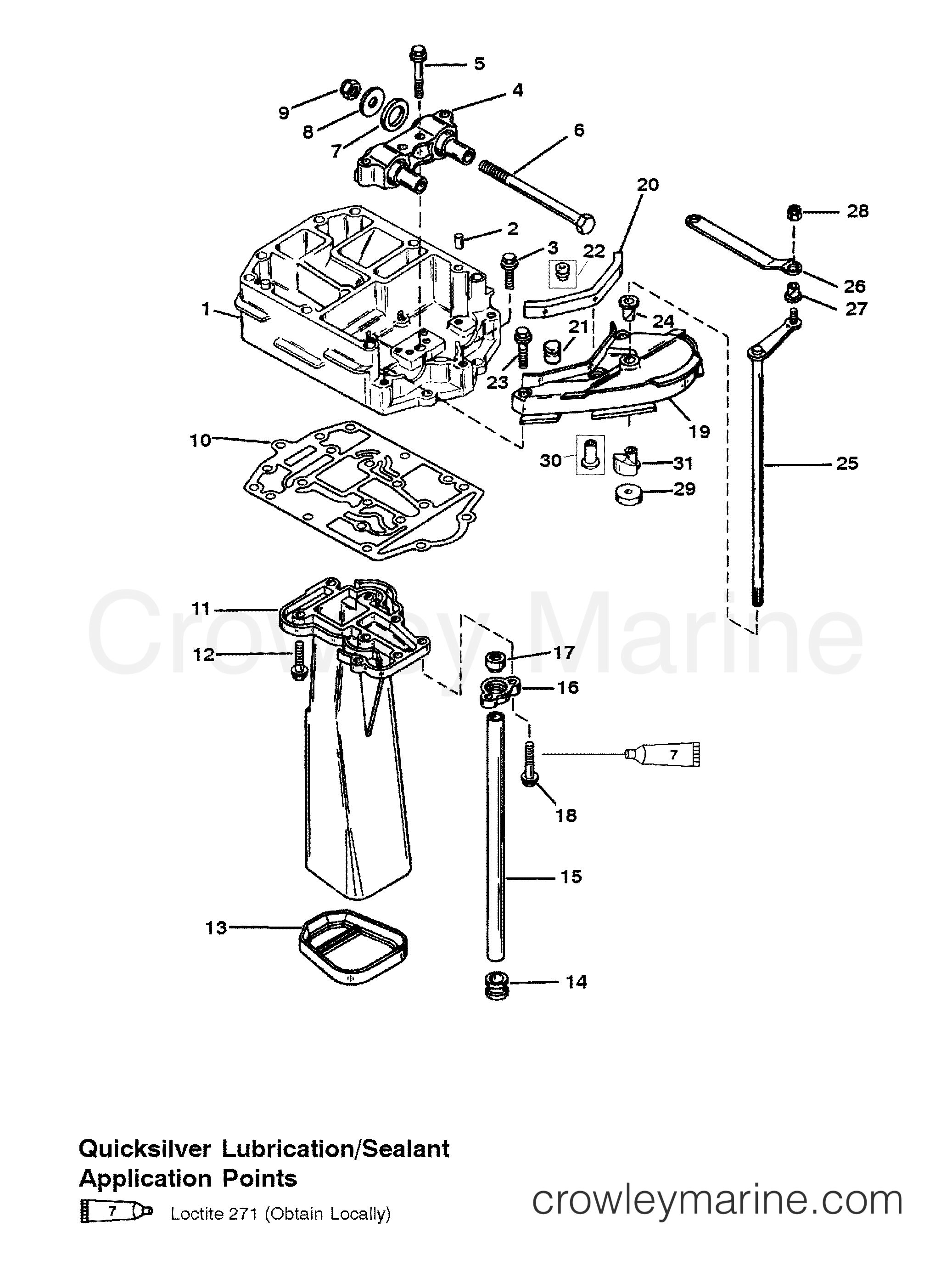 1994 Outboard 75 [MXLH] - 7075227CD - EXHAUST PLATE