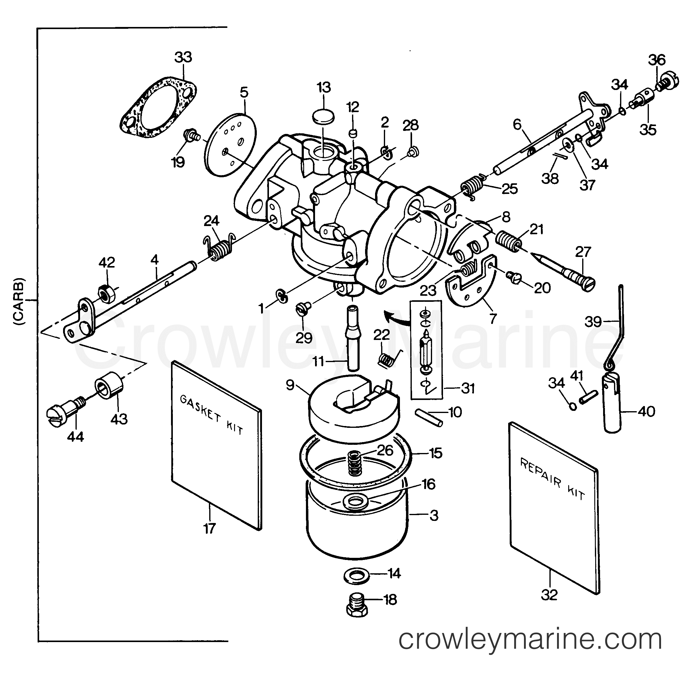 1987 Outboard 50 - 507F7C [Force] - CARBURETOR