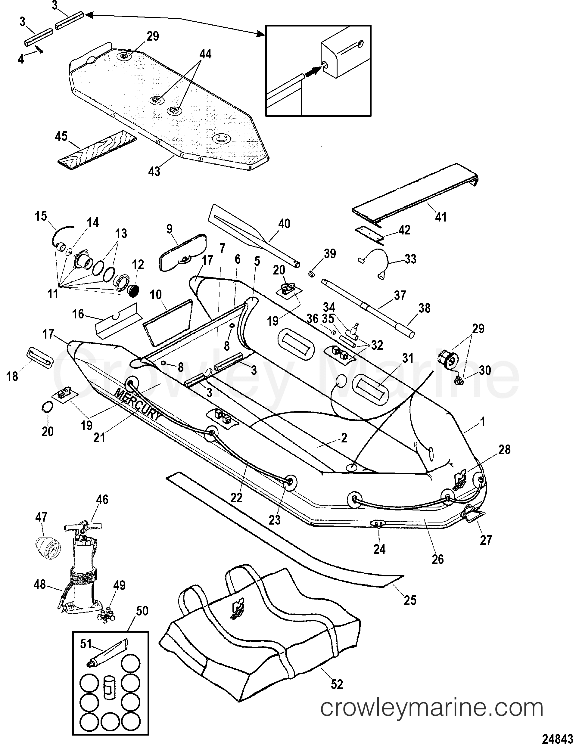 2003 Inflatable Boat 340AIR [REL - 2003] - AA340EA3M - AIR DECK MODELS(LIGHT GRAY)
