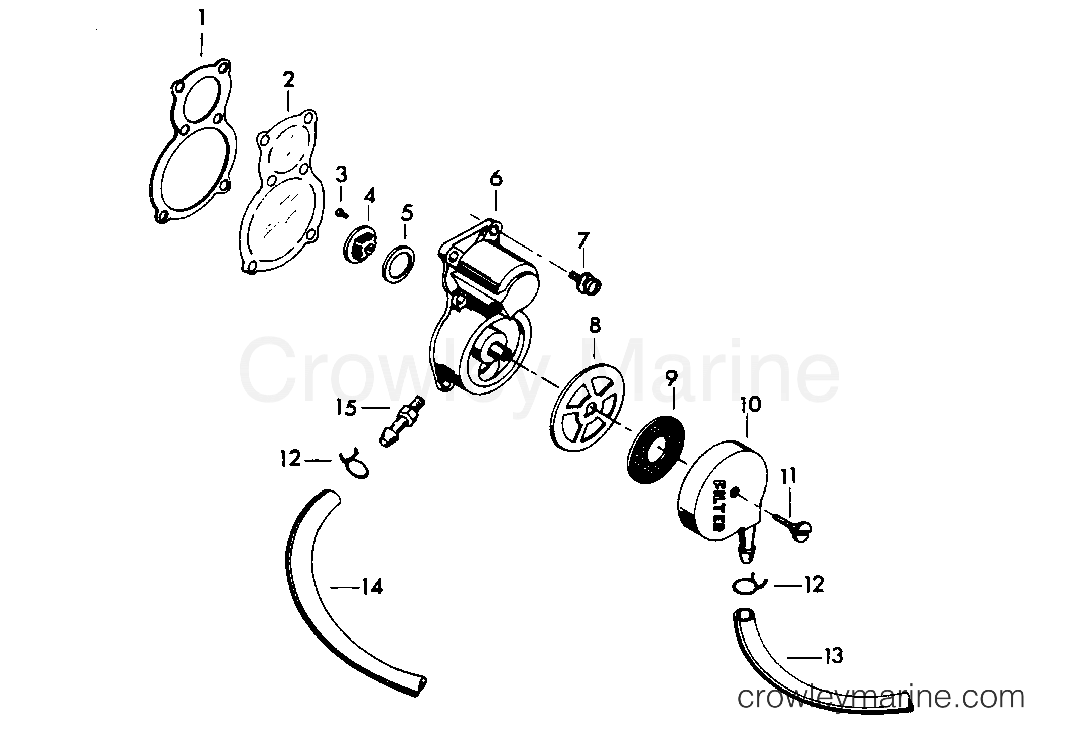 1982 Outboard 25 - 252B2F - FUEL PUMP