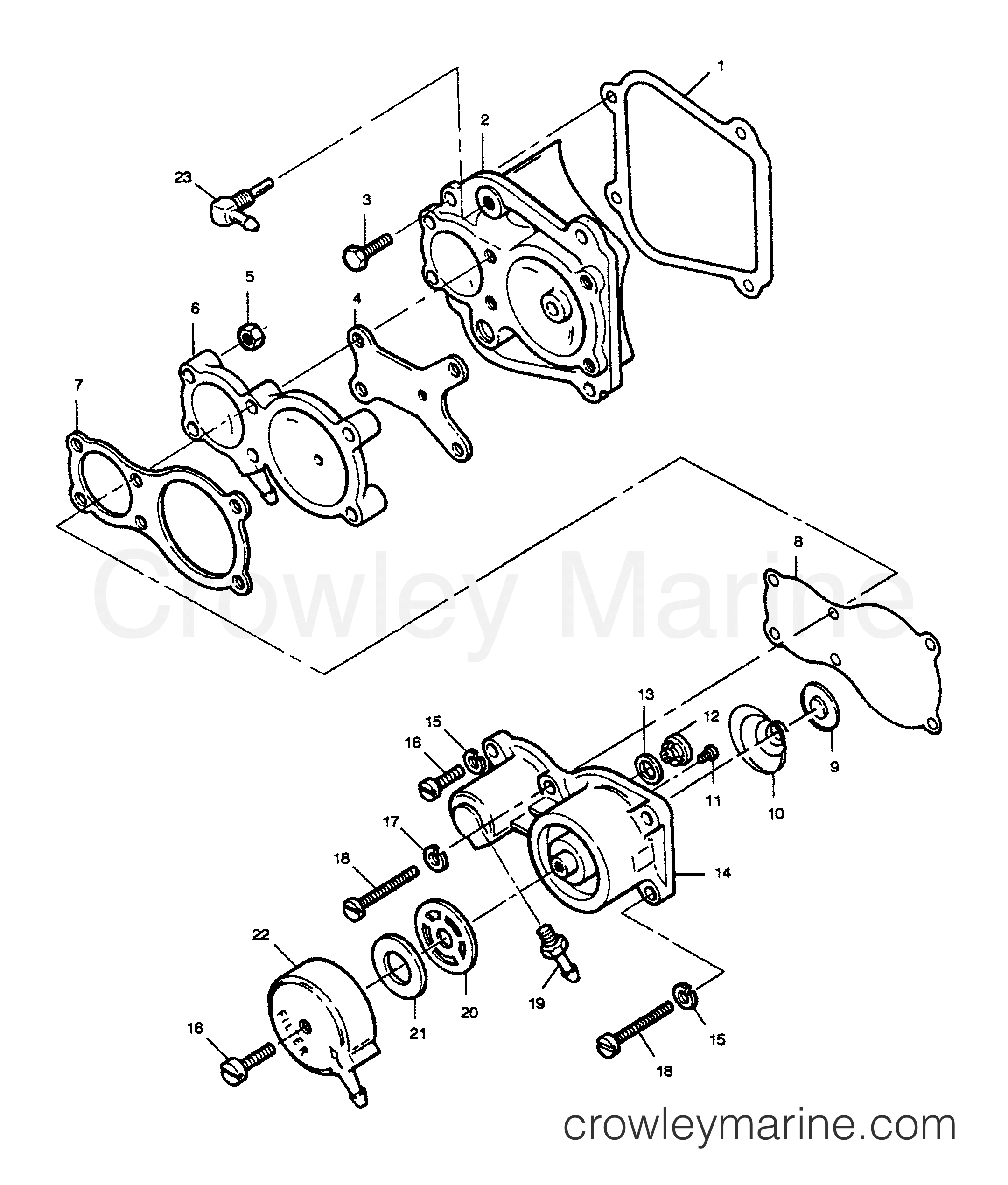 1989 Outboard 125 - 1258D9C [Force] - FUEL PUMP