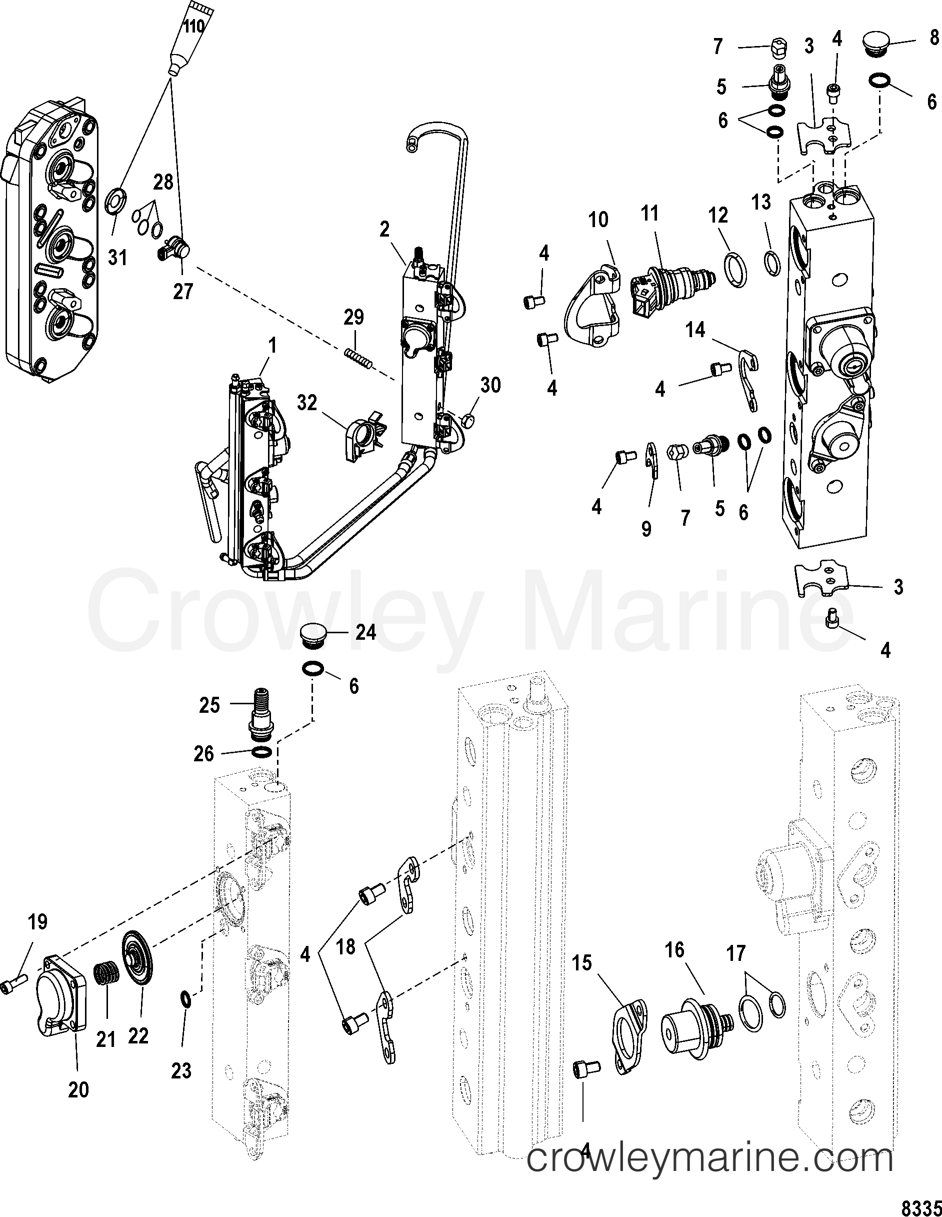 2006 Outboard 135DFI [XL DIG SW] - 7135D83UY - FUEL RAILS