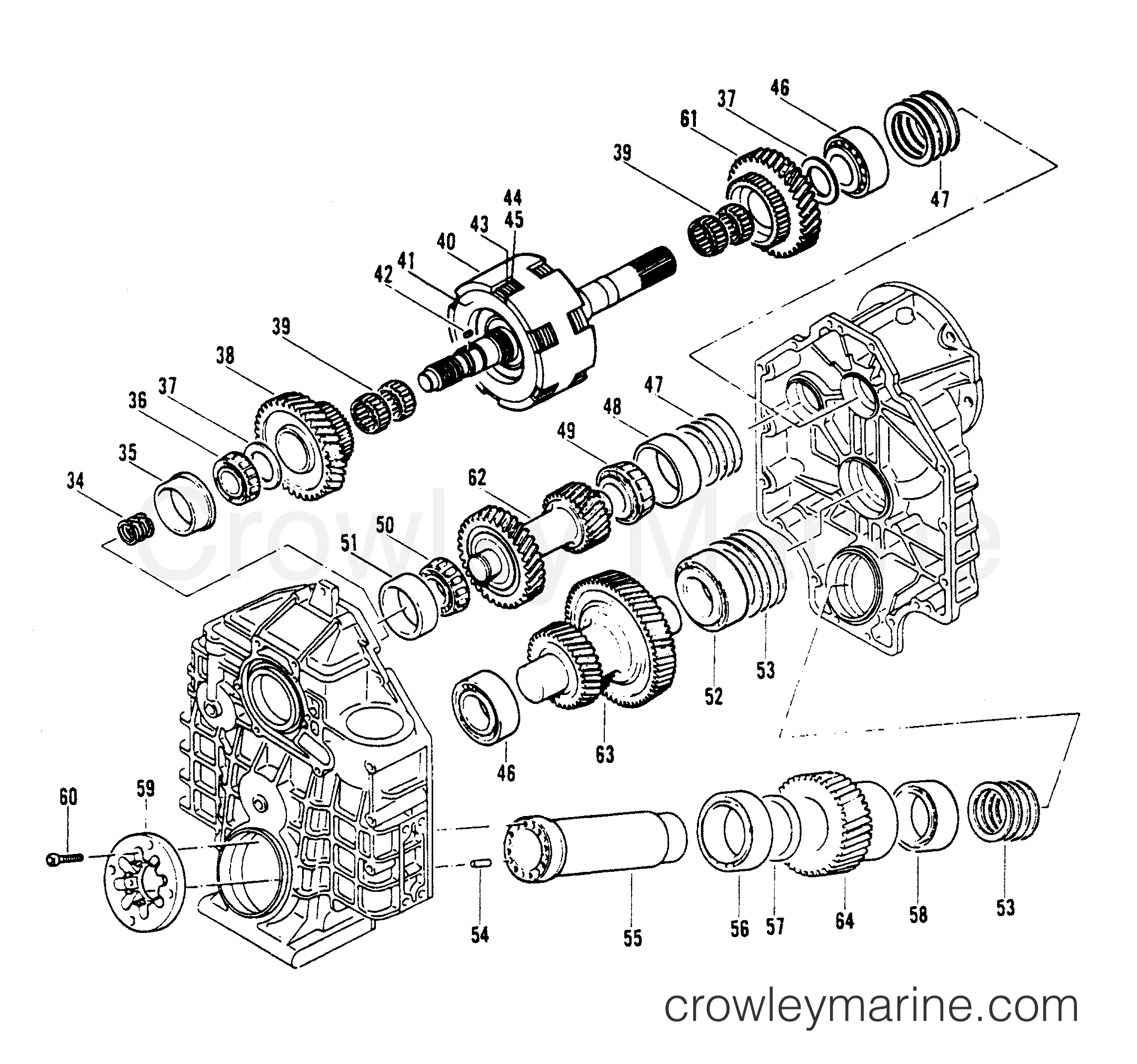 TRANSMISSION (V - DRIVE) - 1993 Inboard Engine 8.2L 38231C6FS | Crowley ...