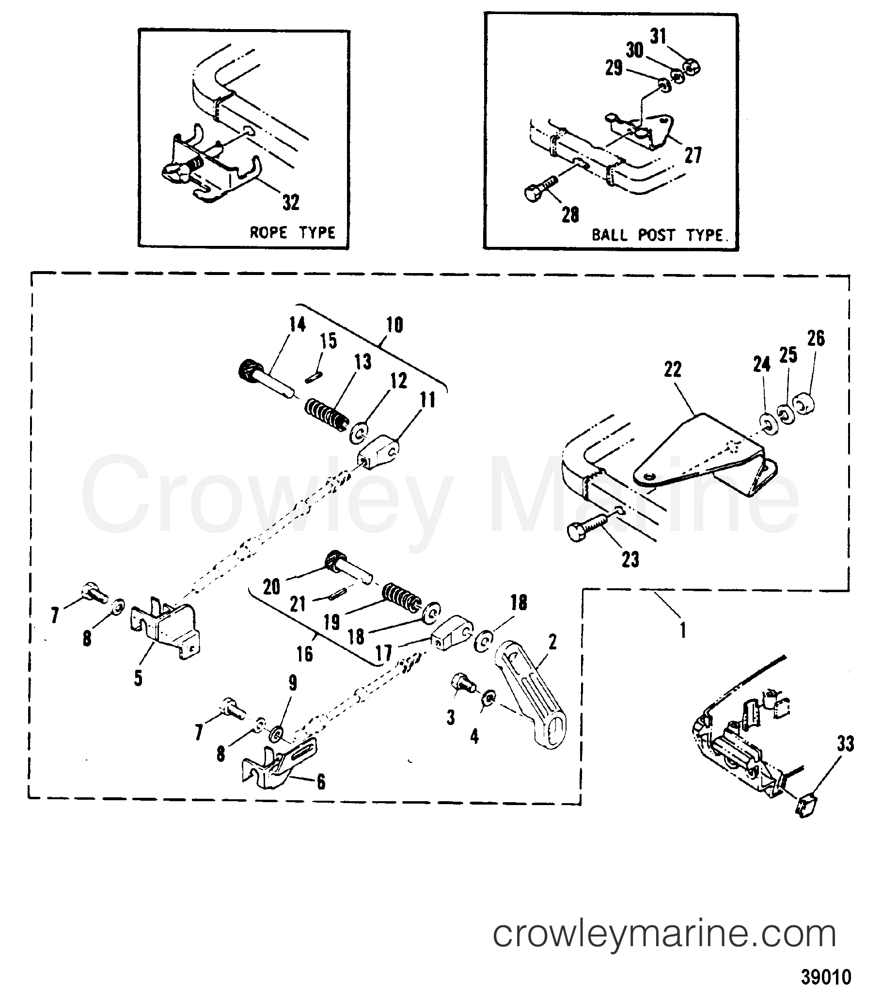 1986 Outboard 40 [M] - 7040206 - REMOTE CONTROL ATTACHING KIT