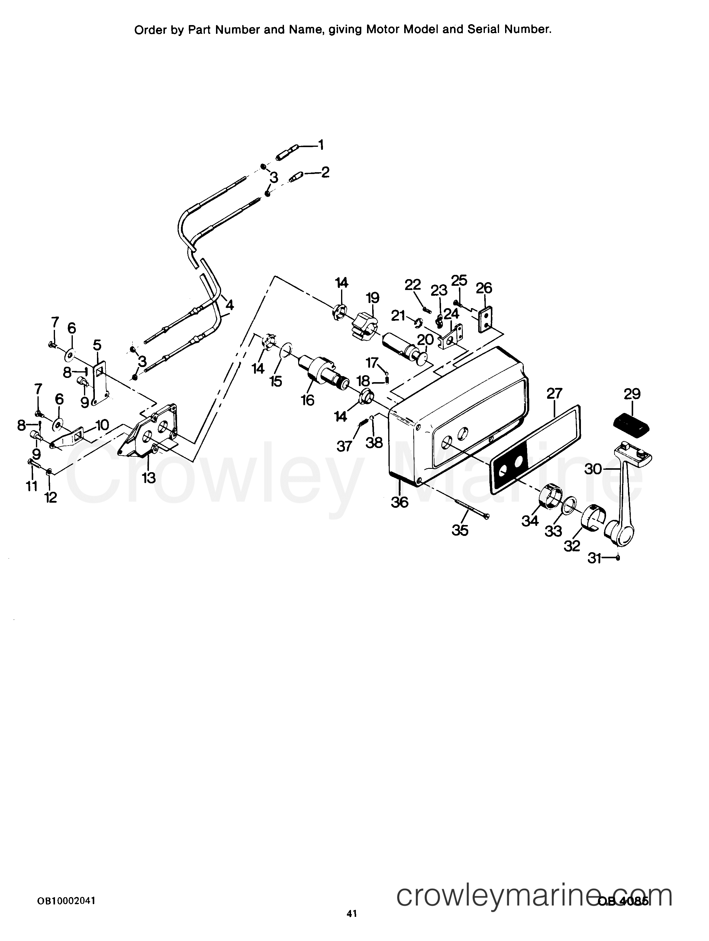 1986 Outboard 85 - 856X6L [Force] - REMOTE CONTROL