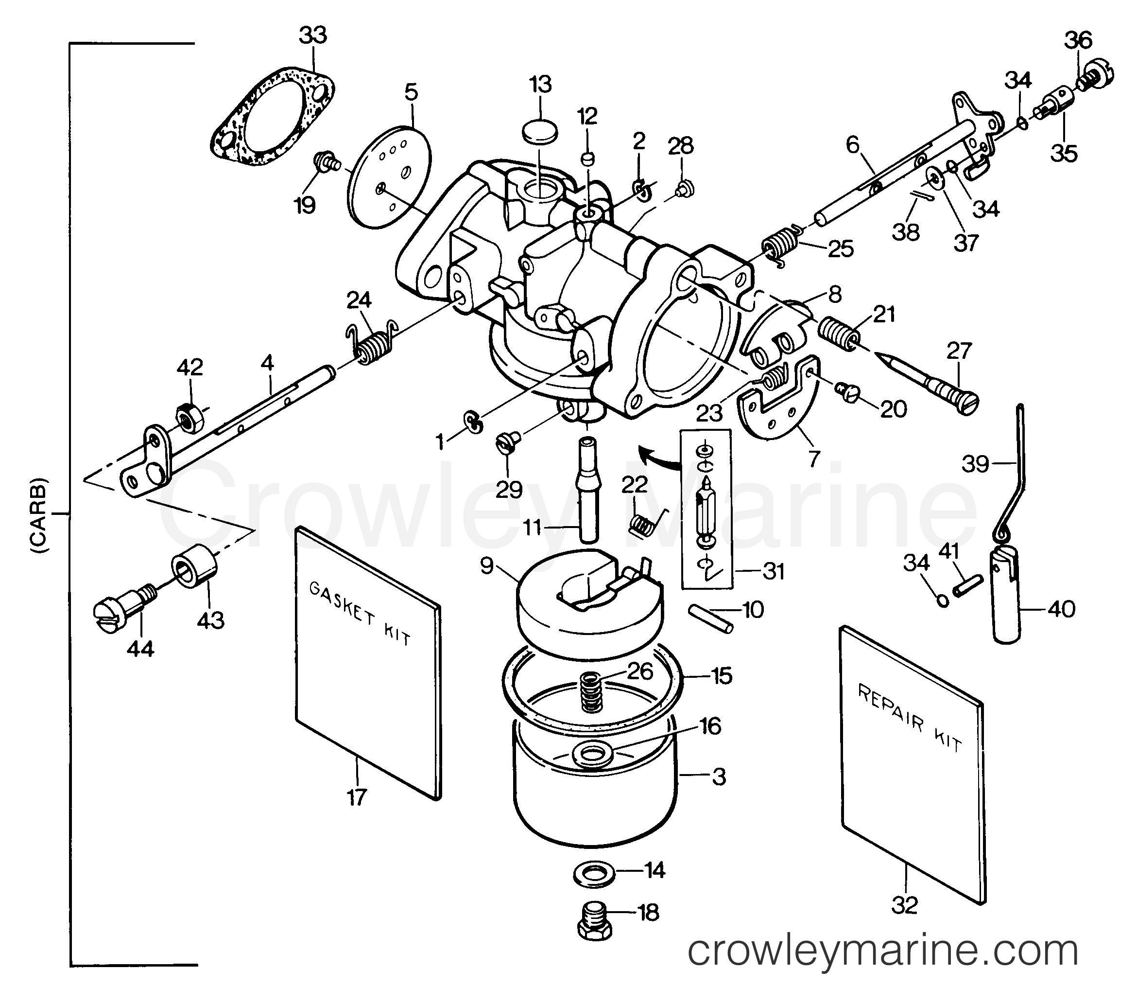 1987 Outboard 50 - 508M7B [Force] - CARBURETOR