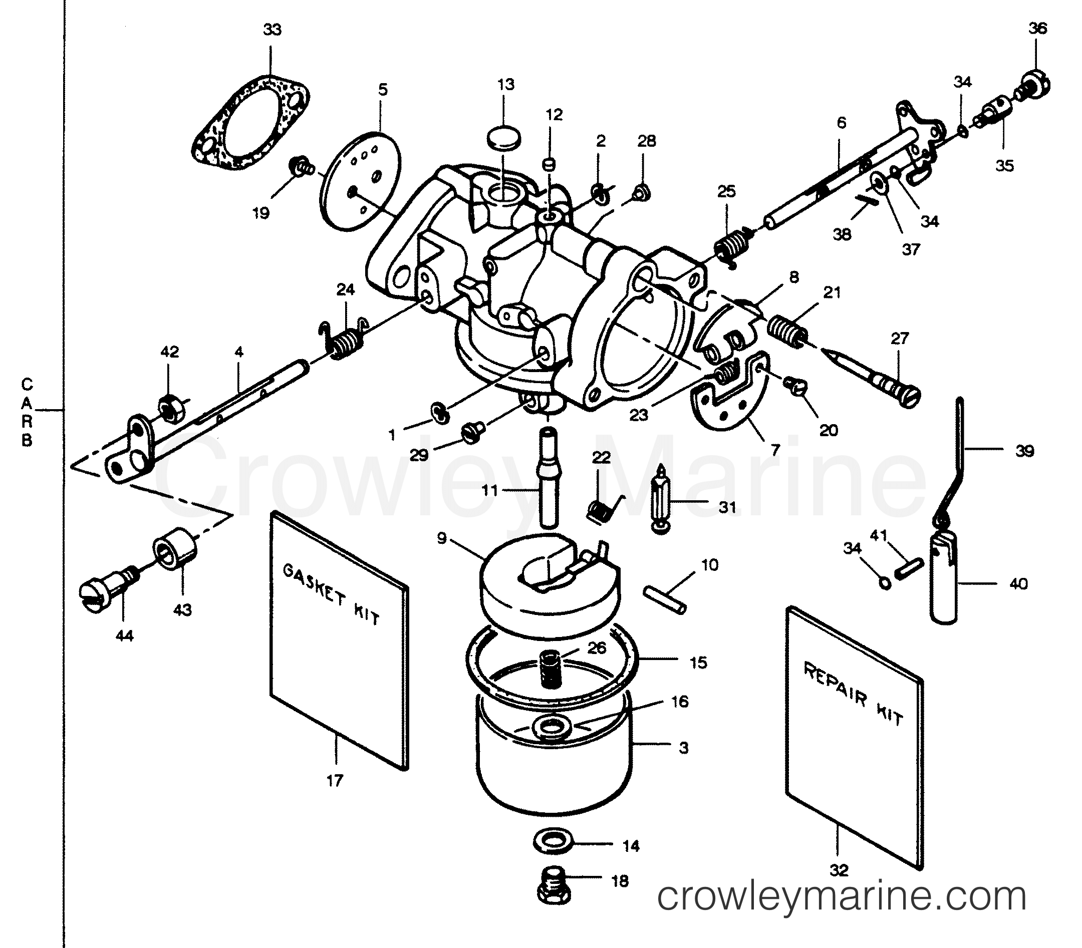 1988 Outboard 50 - 504S8D [Force] - CARBURETOR