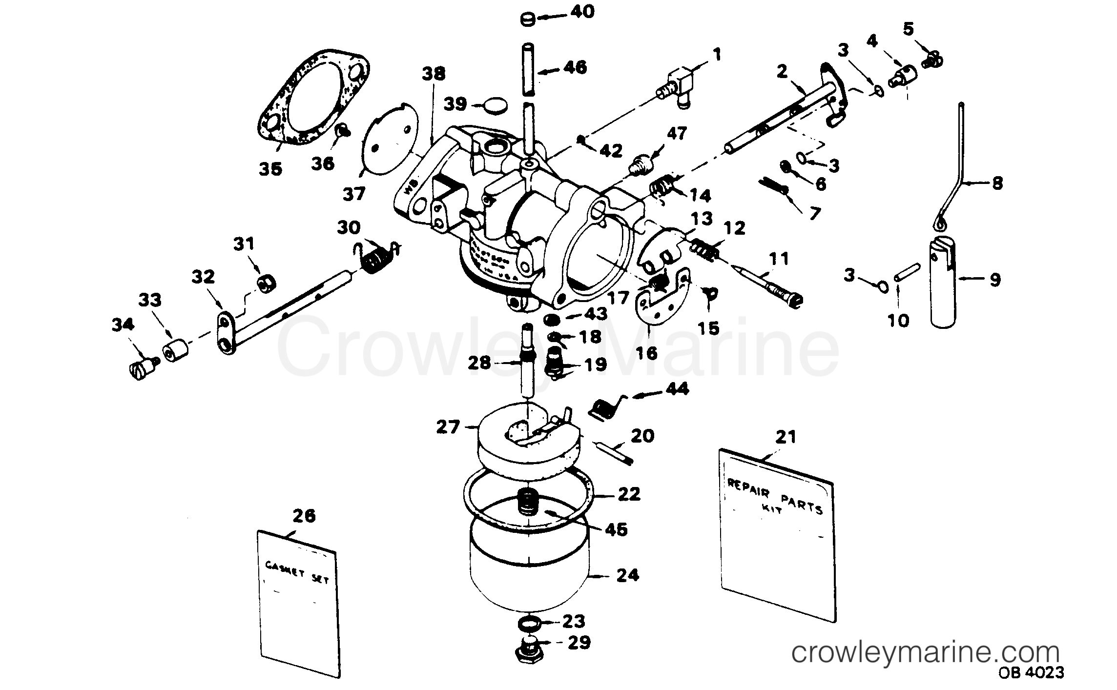 1984 Outboard 50 - 507FC4A [Force] - CARBURETOR