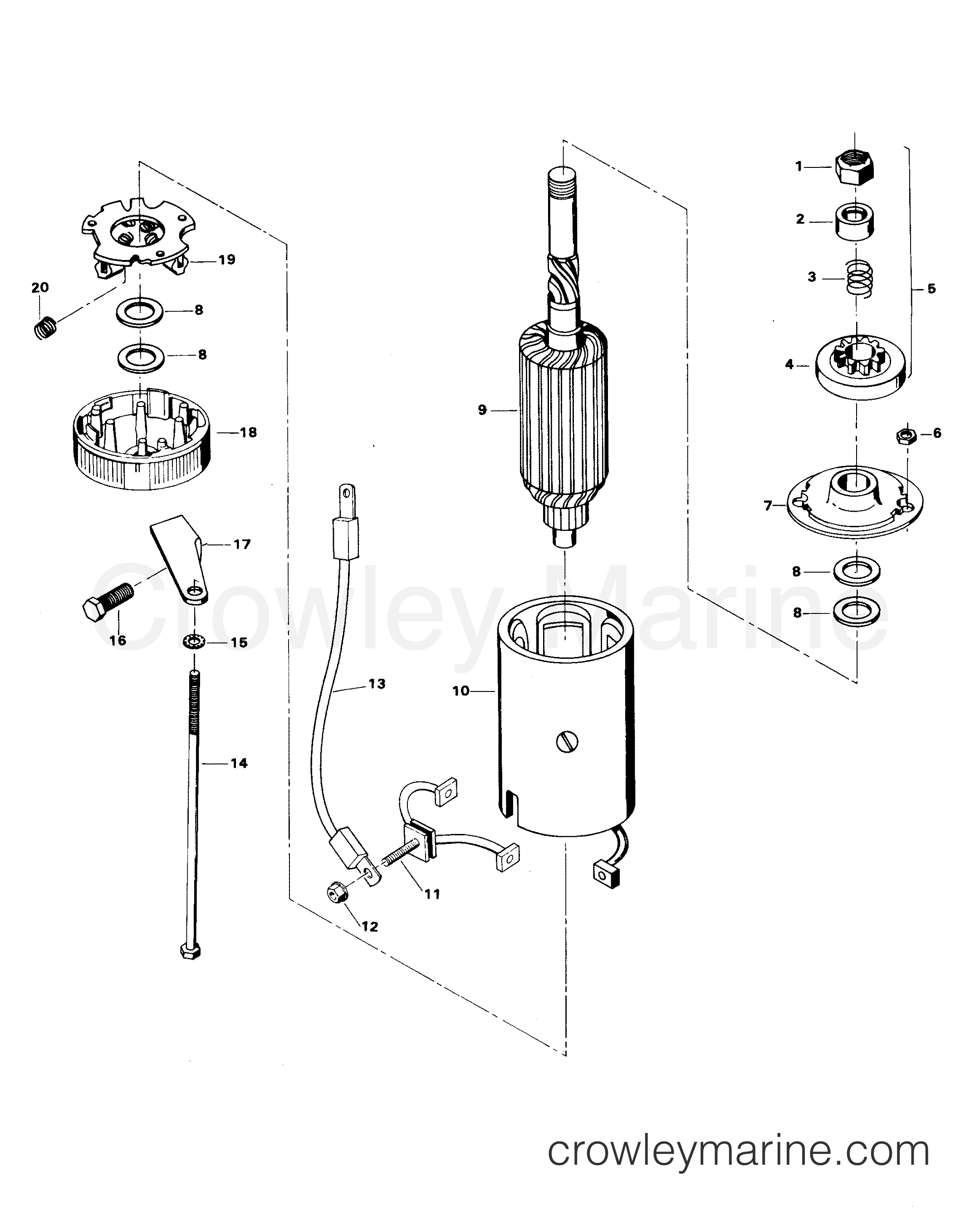 1982 Outboard 75 - 758B2D - ELECTRIC STARTER