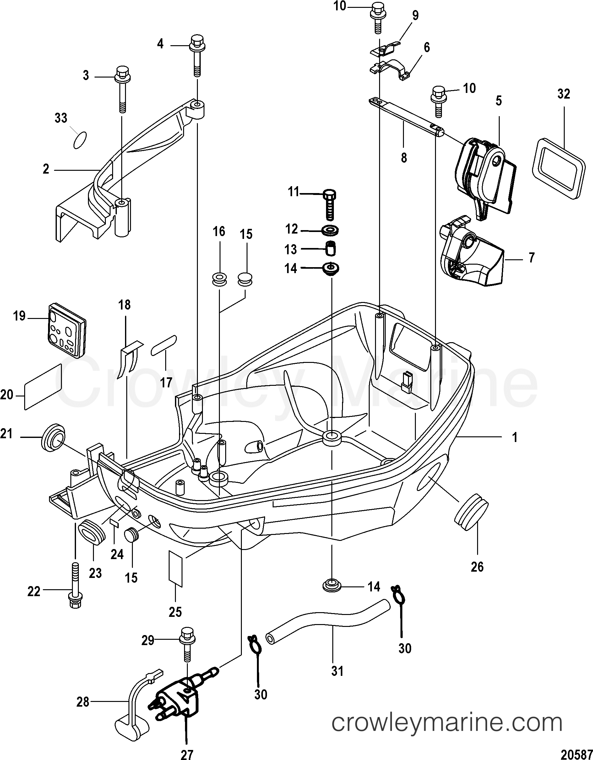 2006 Outboard 30EFI [EL 4] - 7A3G312UK - BOTTOM COWL