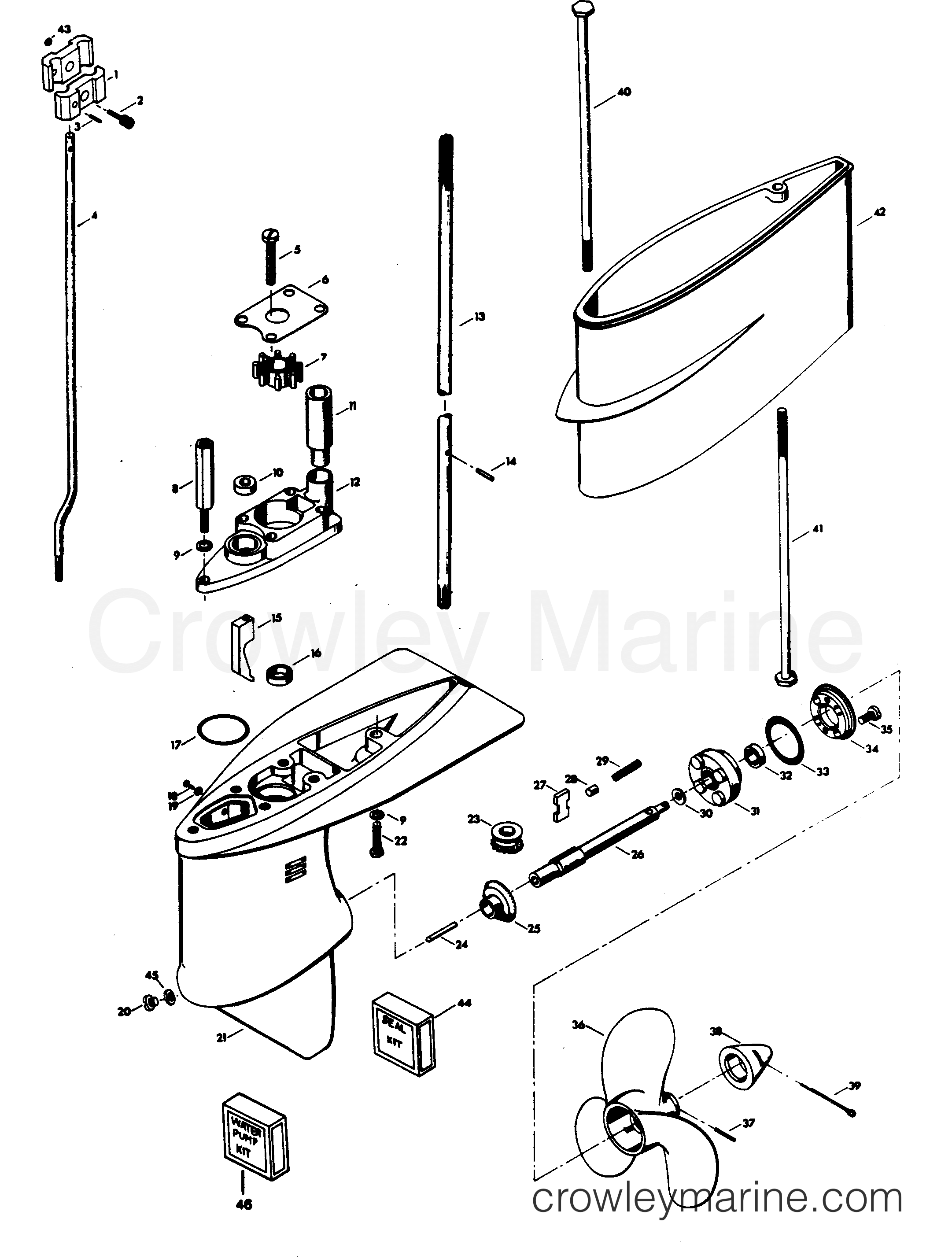 1979 Outboard 4 - H0042H79F - GEAR HOUSING