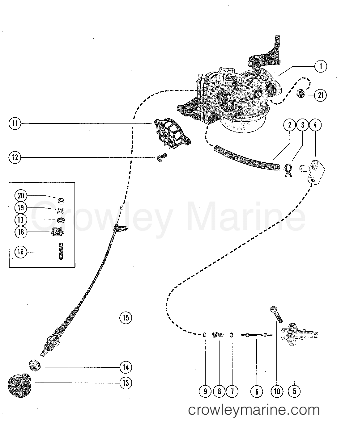 CARBURETOR AND CHOKE ASSEMBLY 1978 Outboard 7.5 [EL] 1007528