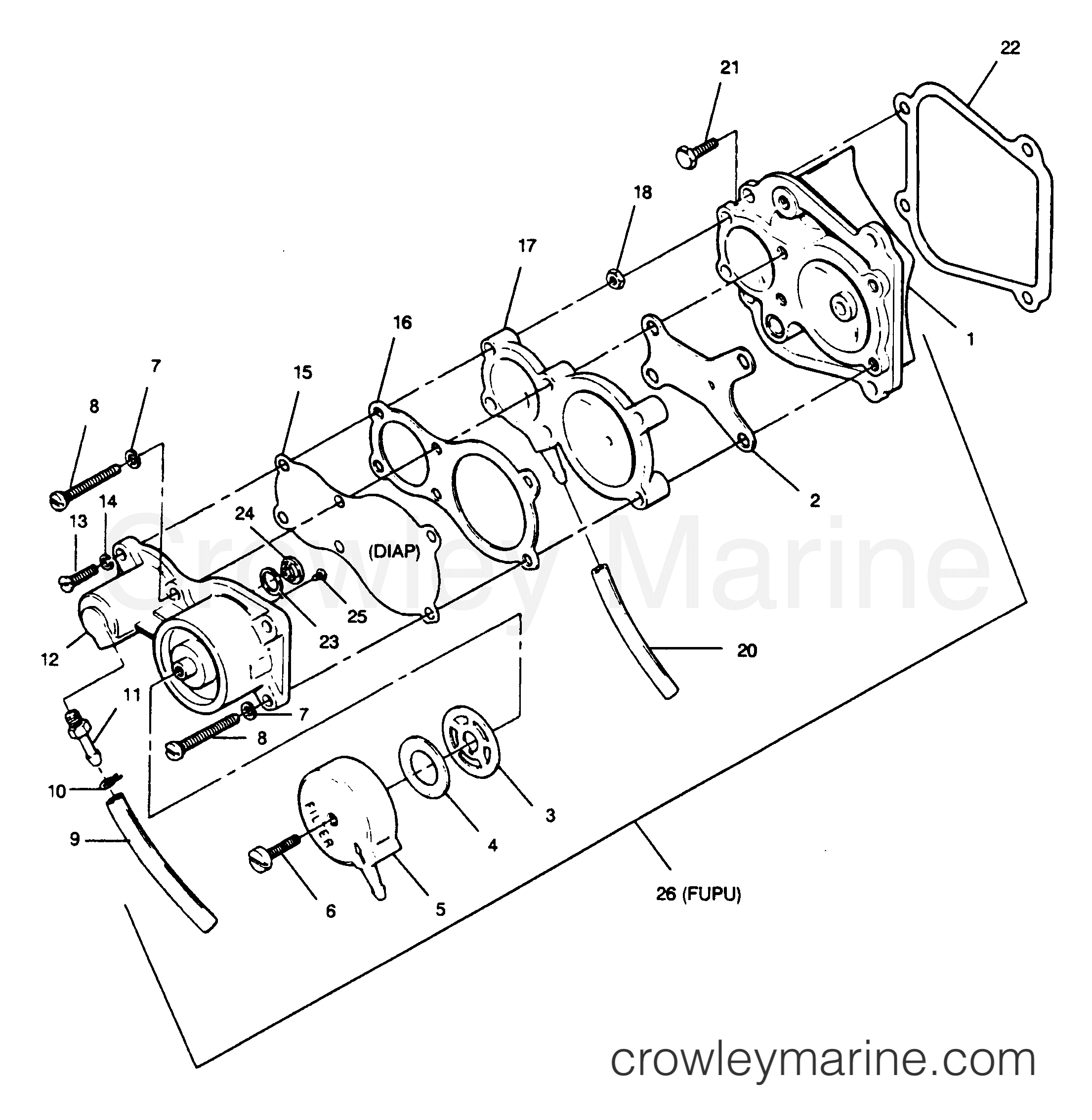 1989 Outboard 85 - 856L9D [Force] - FUEL PUMP