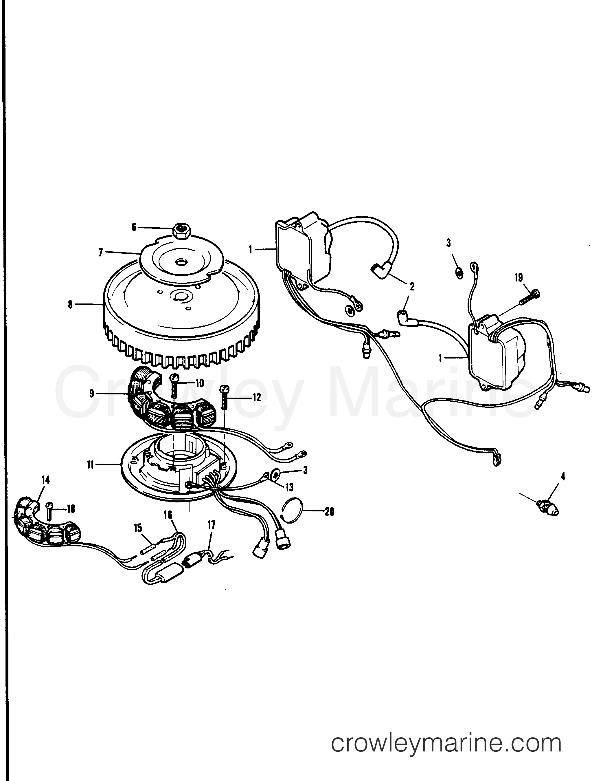 1978 Outboard 6 - 67B8A - ELECTRICAL COMPONENTS