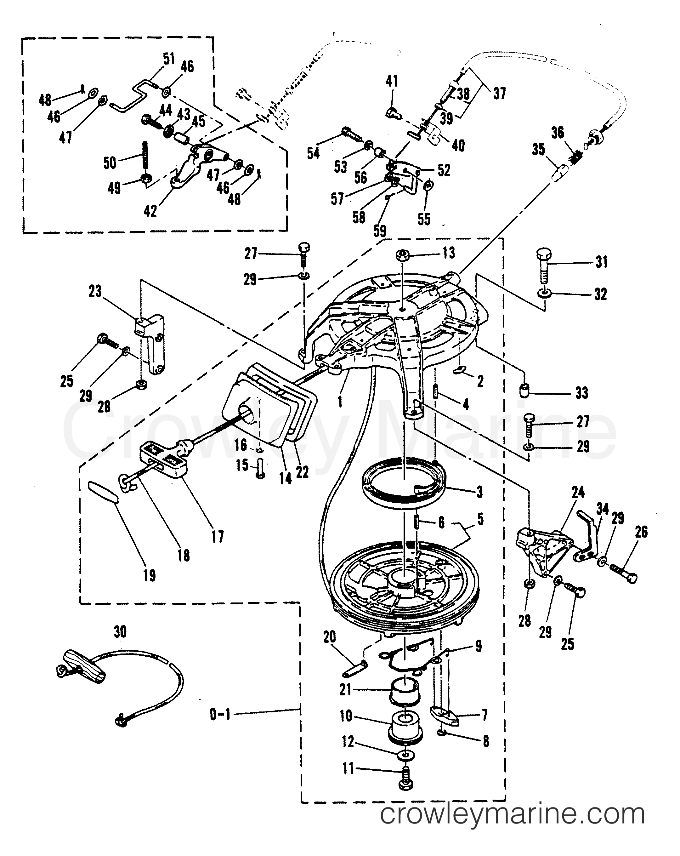 1980 Outboard 25 [M] - 7025200 - RECOIL STARTER