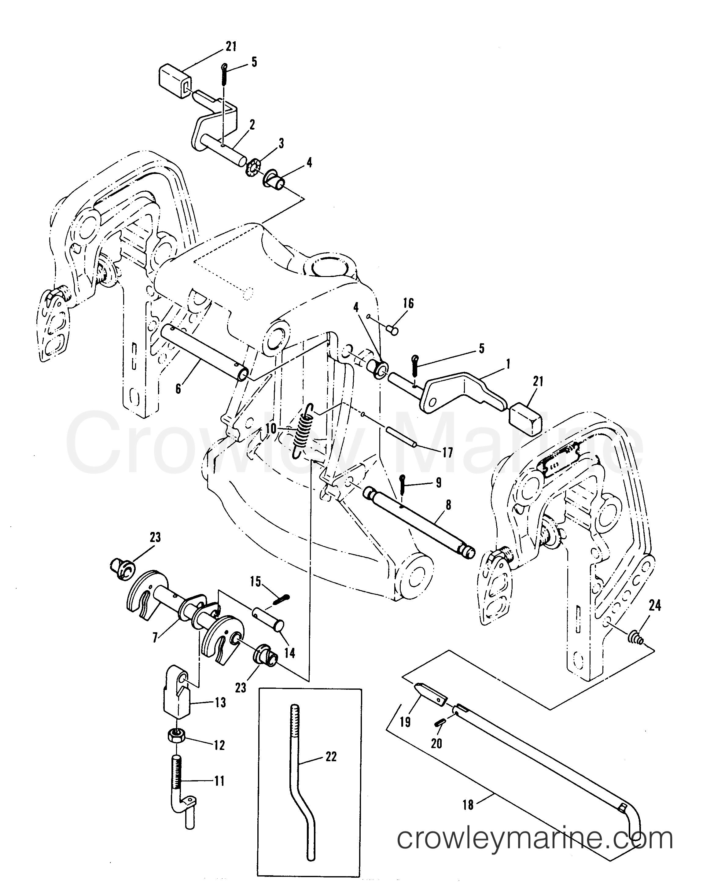 Serial Range Outboard 55 - 663-004041 AND UP [E] - REVERSE LOCK