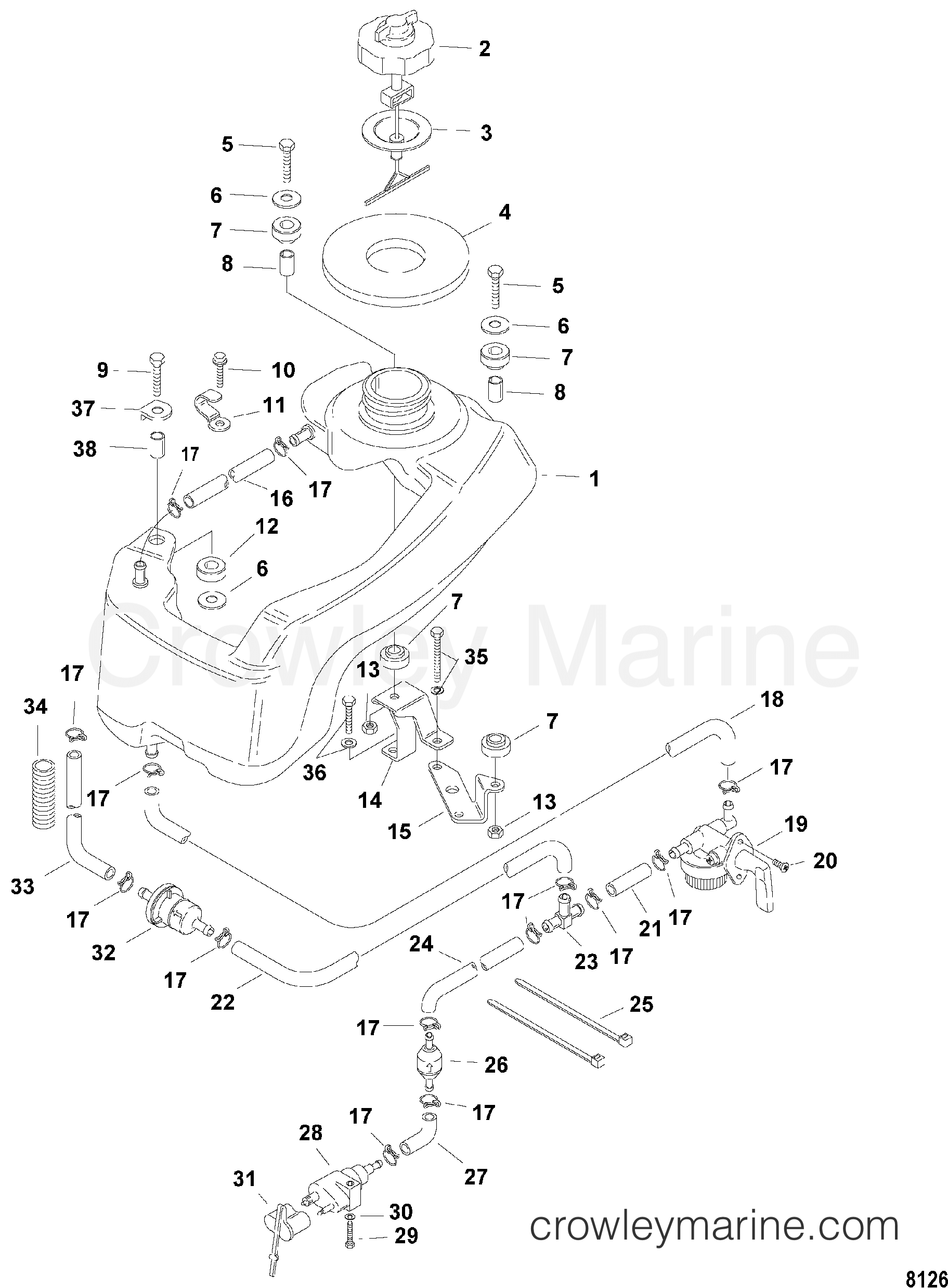 2005 Outboard 6 [M 4] - 7F06201TK - INTERGRAL FUEL TANK