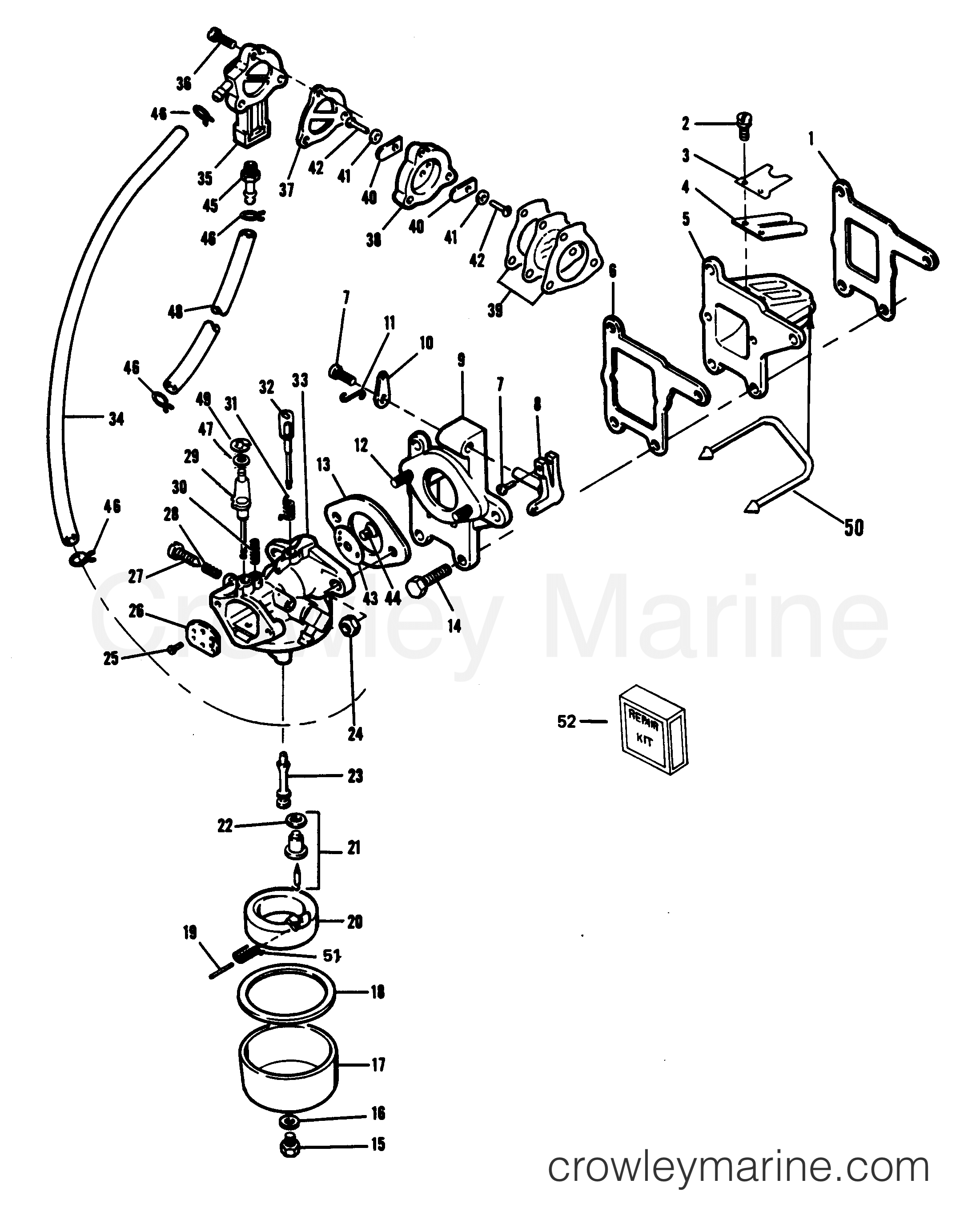 1979 Outboard 7.5 - H0077H79A - FUEL SYSTEM