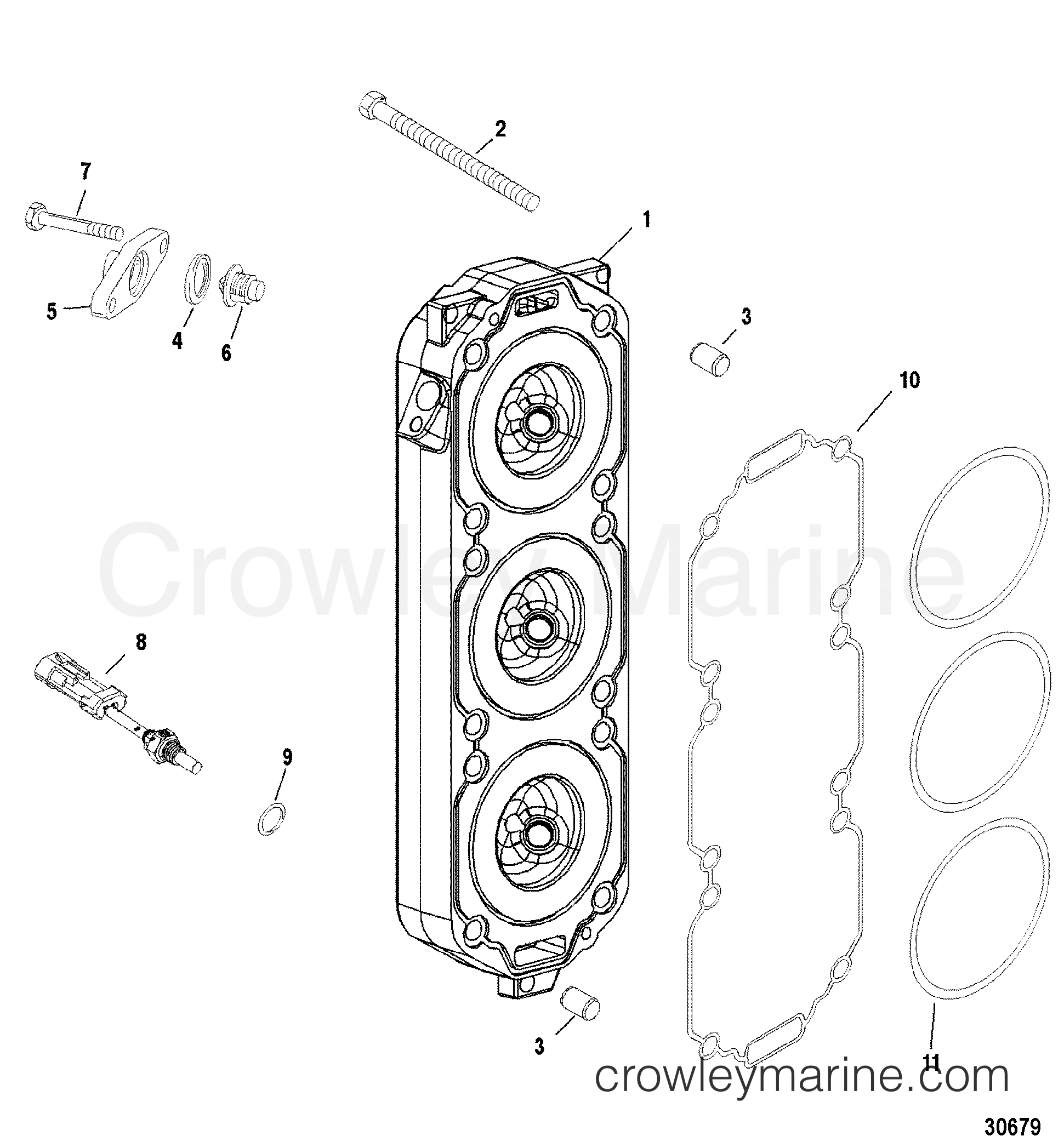 CYLINDER HEAD 2001 Race Outboard 200 XS [CS SM] 1920362YH Crowley Marine