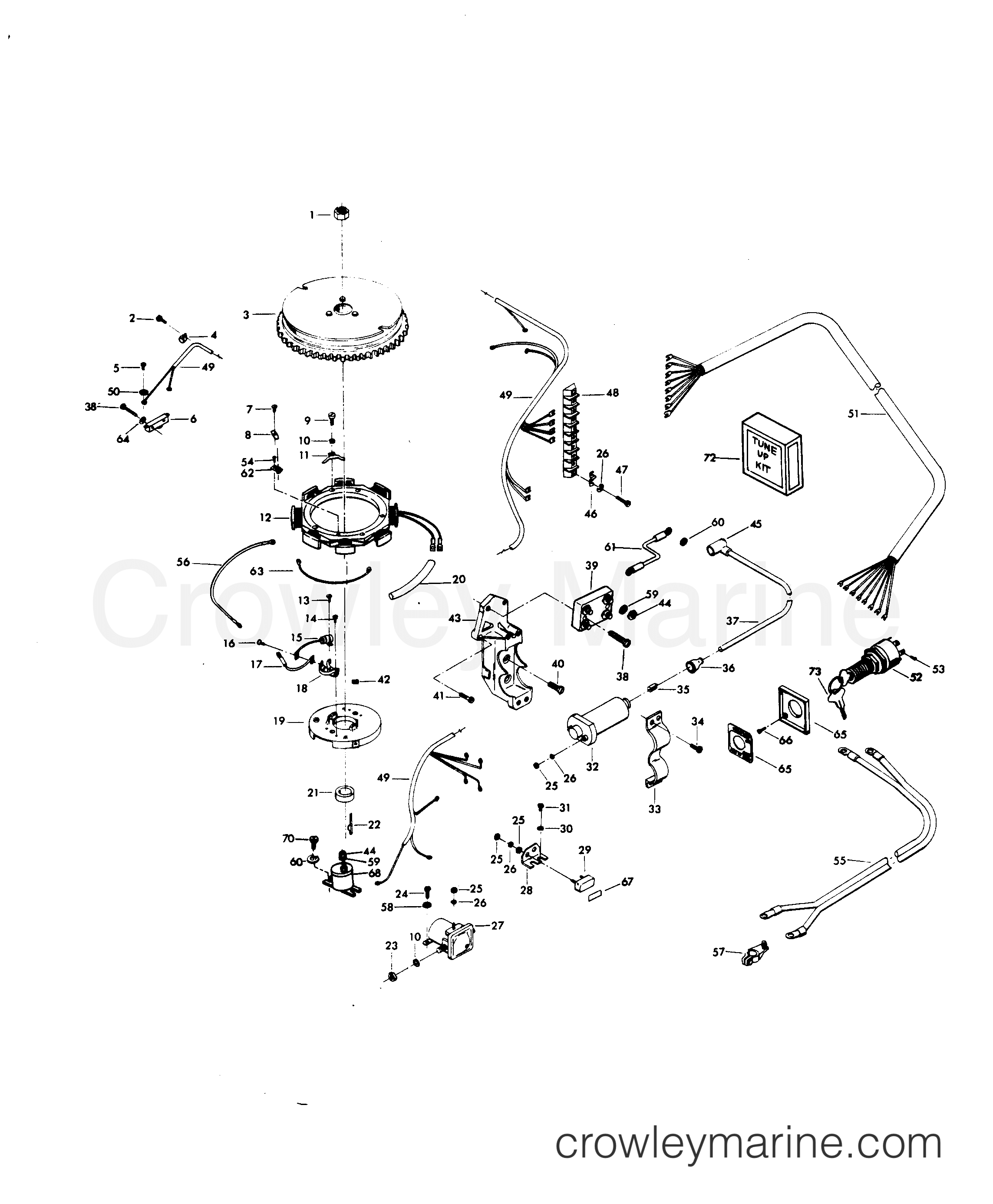 1981 Outboard 45 - H0457B81M - ALTERNATOR AND ELECTRICAL COMPONENTS