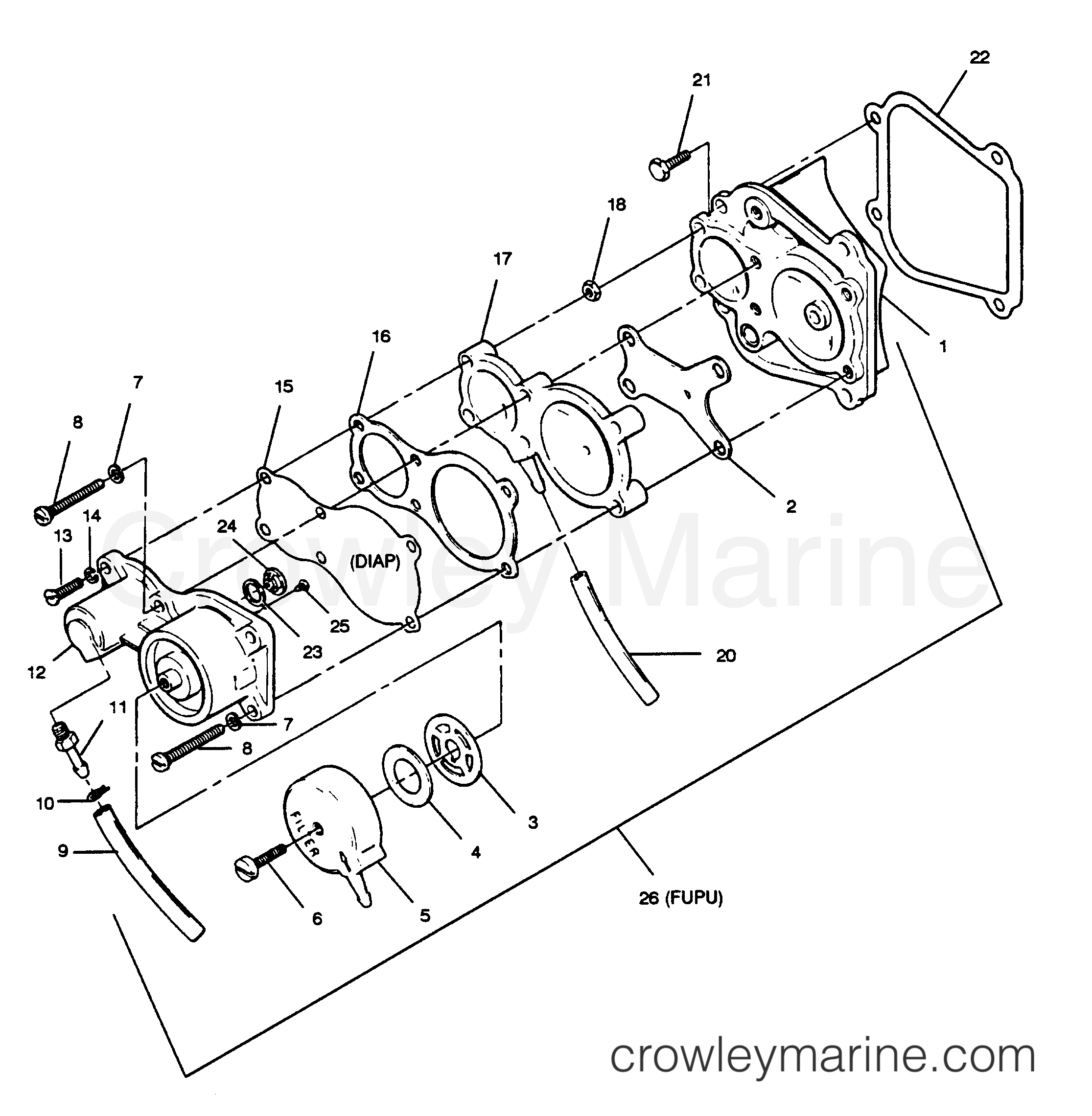1989 Outboard 85 - 856K9C [Force] - FUEL PUMP