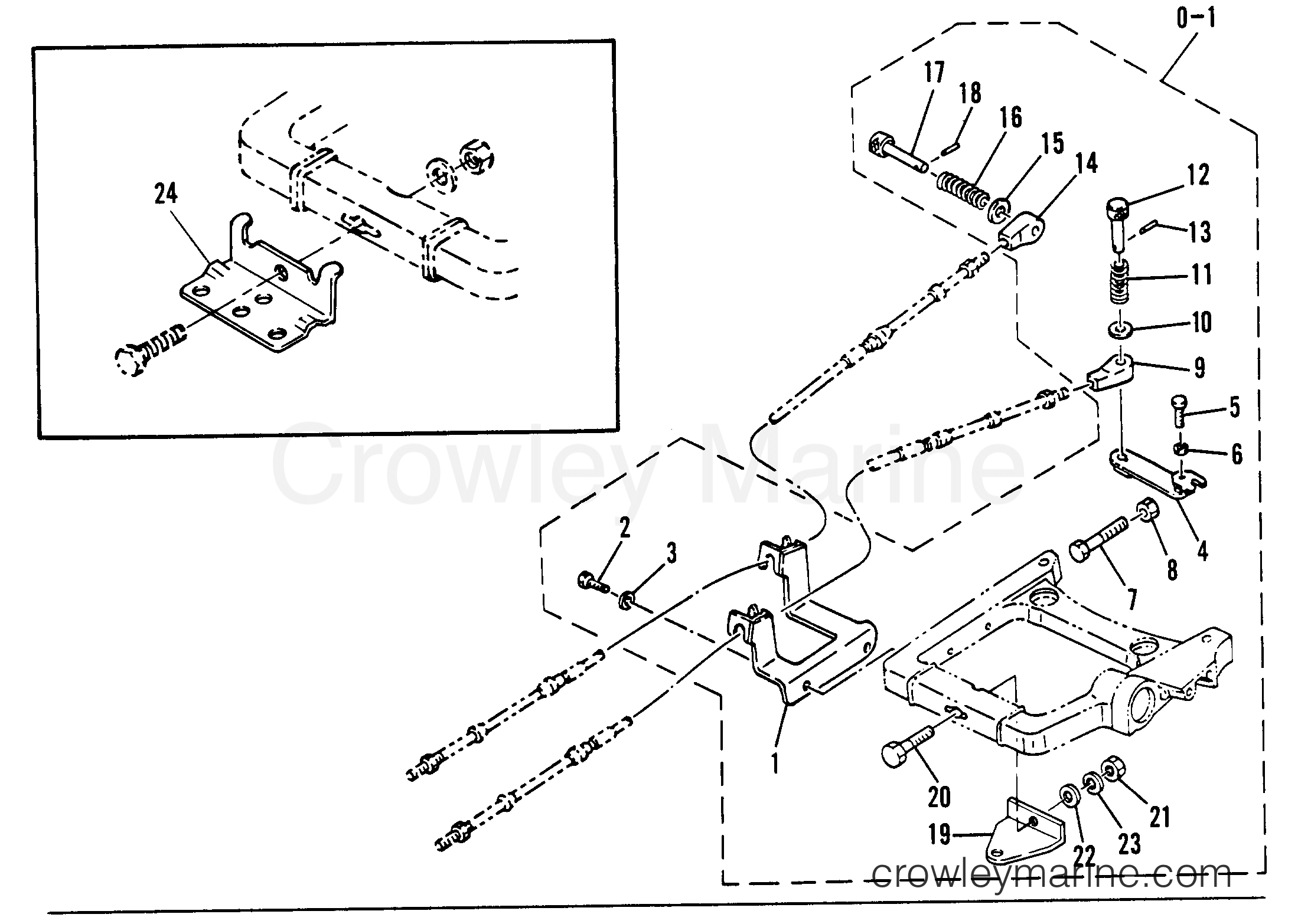 1978 Outboard 8 [ML] - 7008238 - REMOTE CONTROL ATTACHING KIT - OPTIONAL