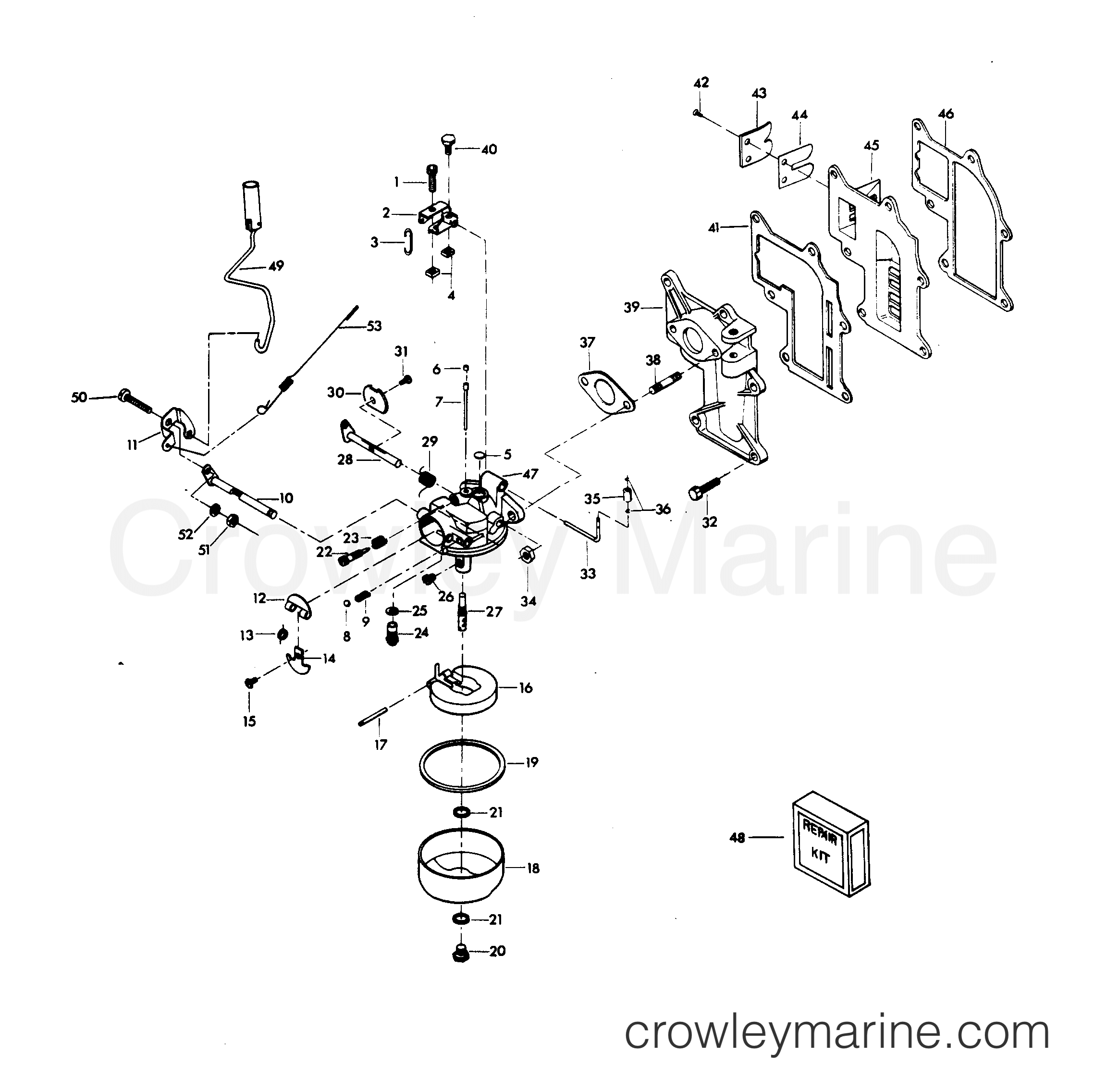 1980 Outboard 9.9 - H0095B80F - FUEL SYSTEM