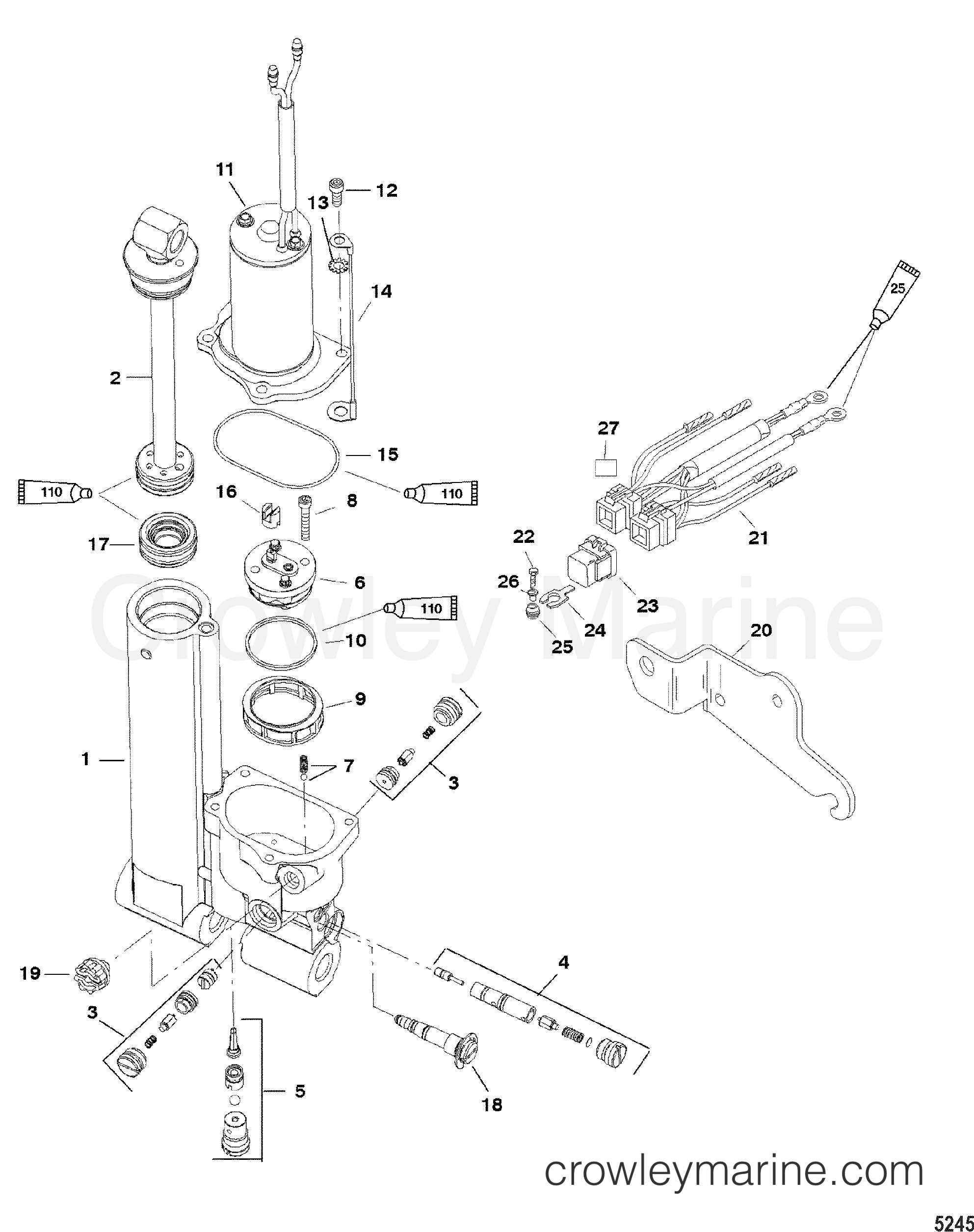 2000 Outboard 30 [ML] - 7031217JD - POWER TRIM