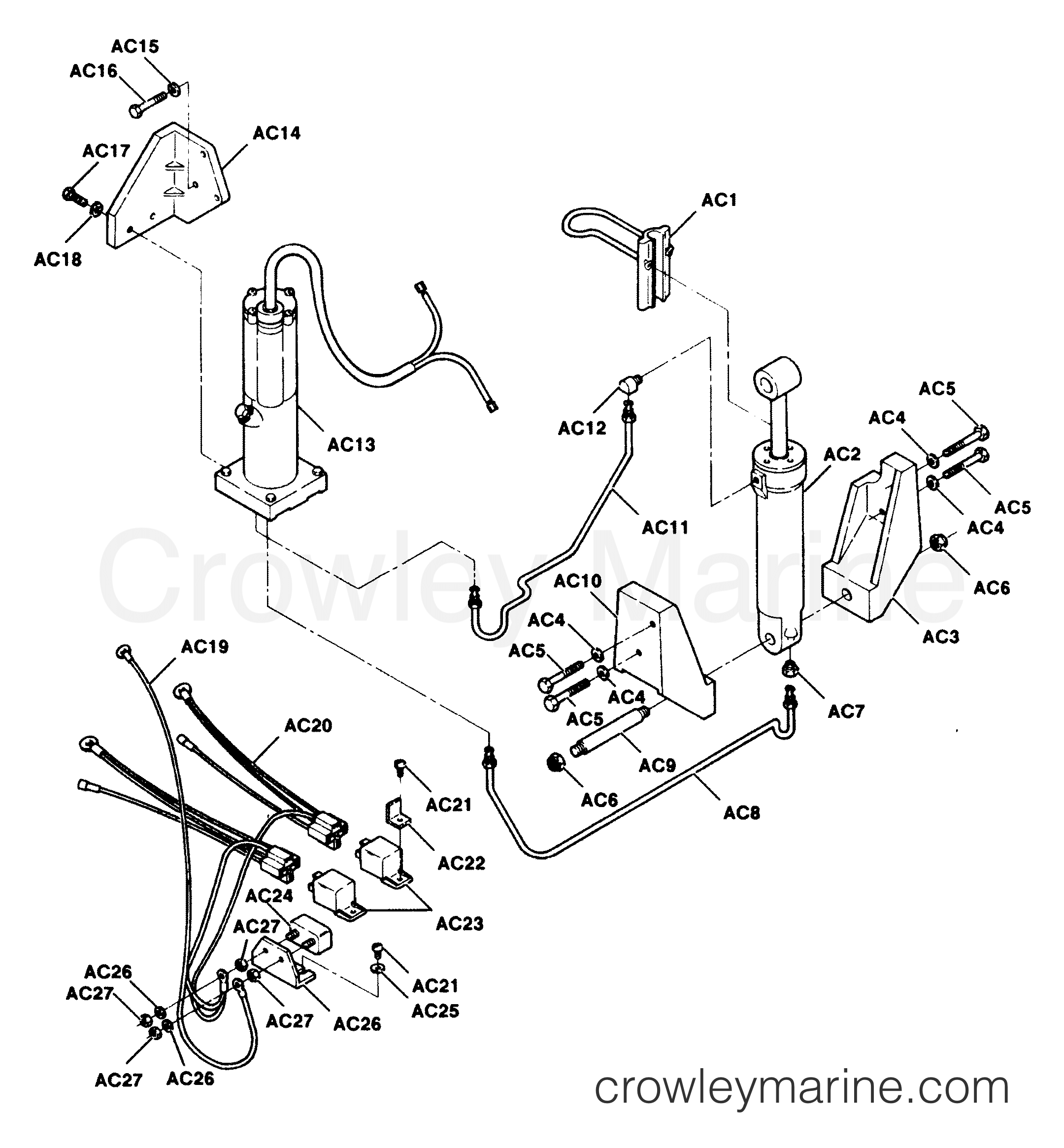 1992 Outboard 50 - 507A92A [Force] - POWER TRIM UNIT