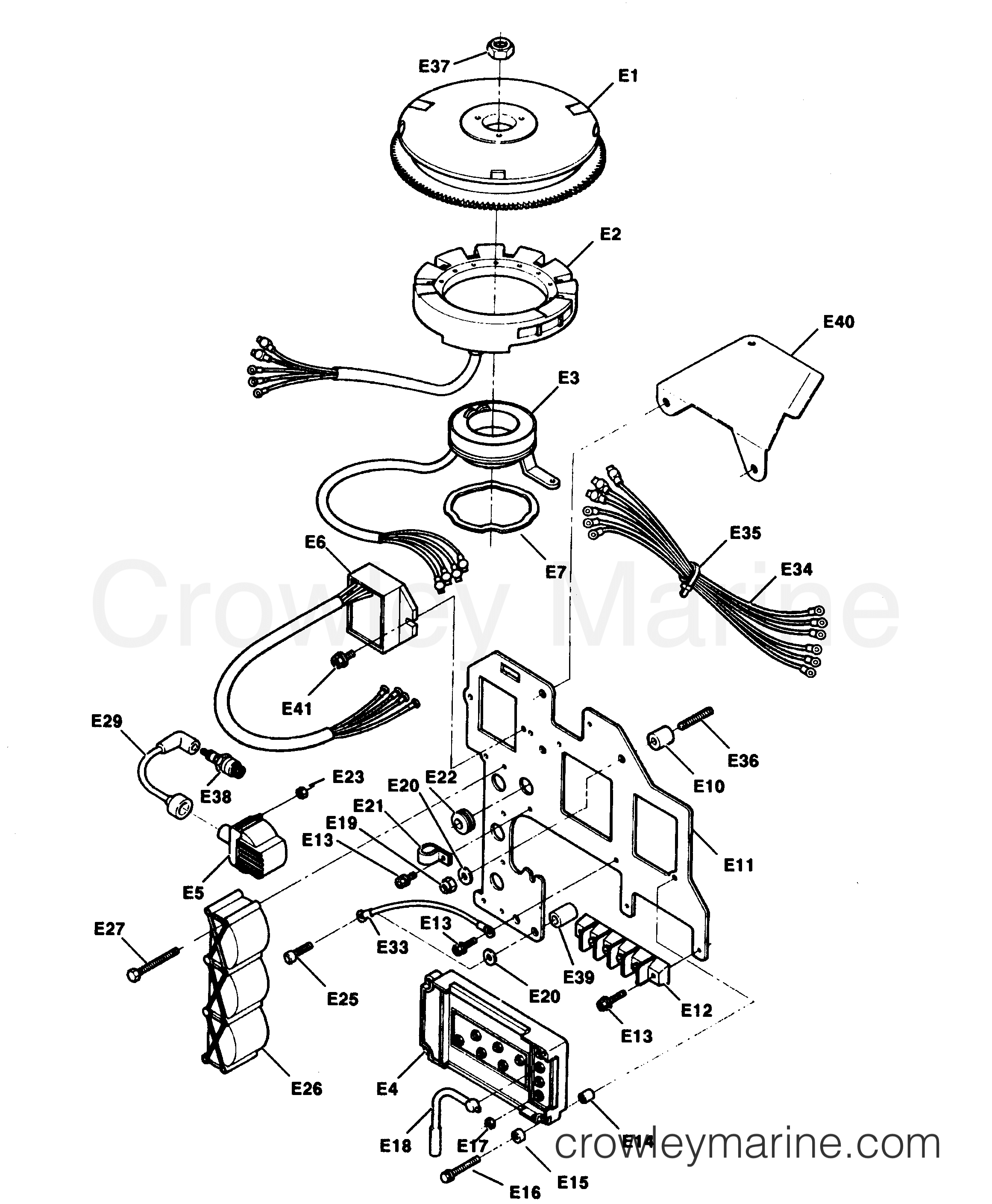 1991 Outboard 90LD - 90LD91B [L-DRIVE] [Force] - IGNITION COMPONENTS