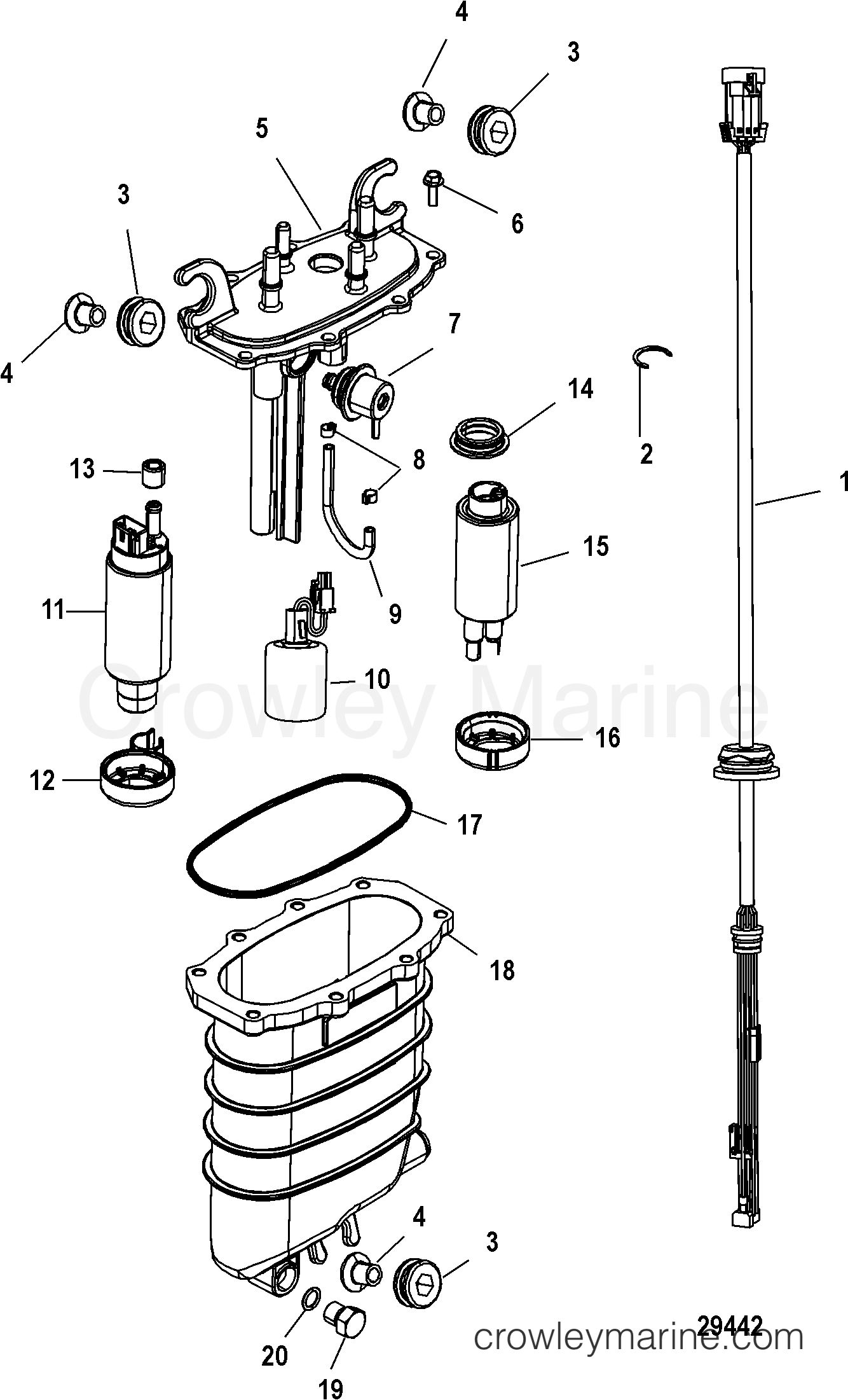 2006 Outboard 135 [L 4] - 7135V13ID - FUEL SUPPLY MODULE