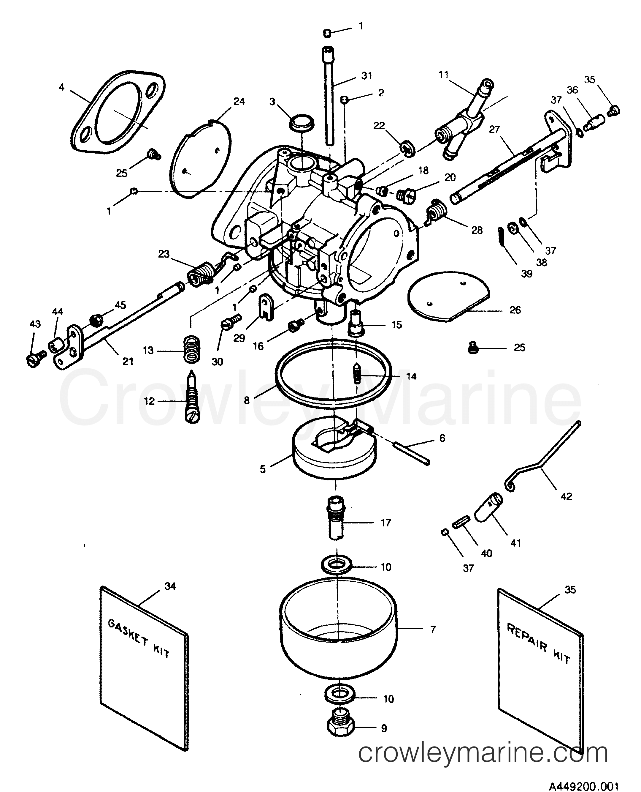 1992 Outboard 50 - 507A92A [Force] - CARBURETOR