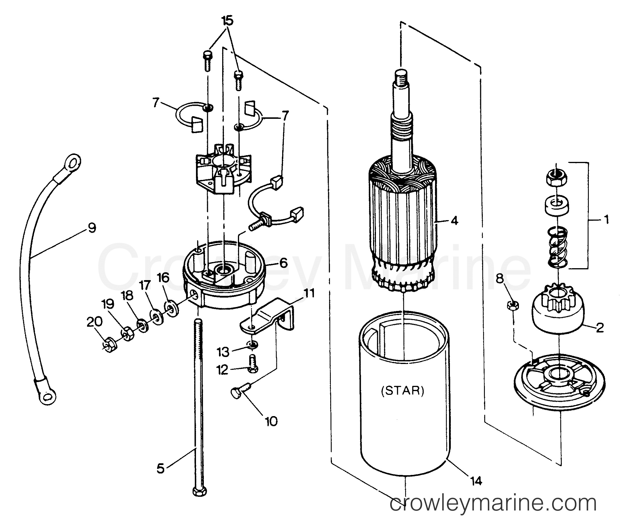 1988 Outboard 125 - 0C1258F8B [Force] - STARTER