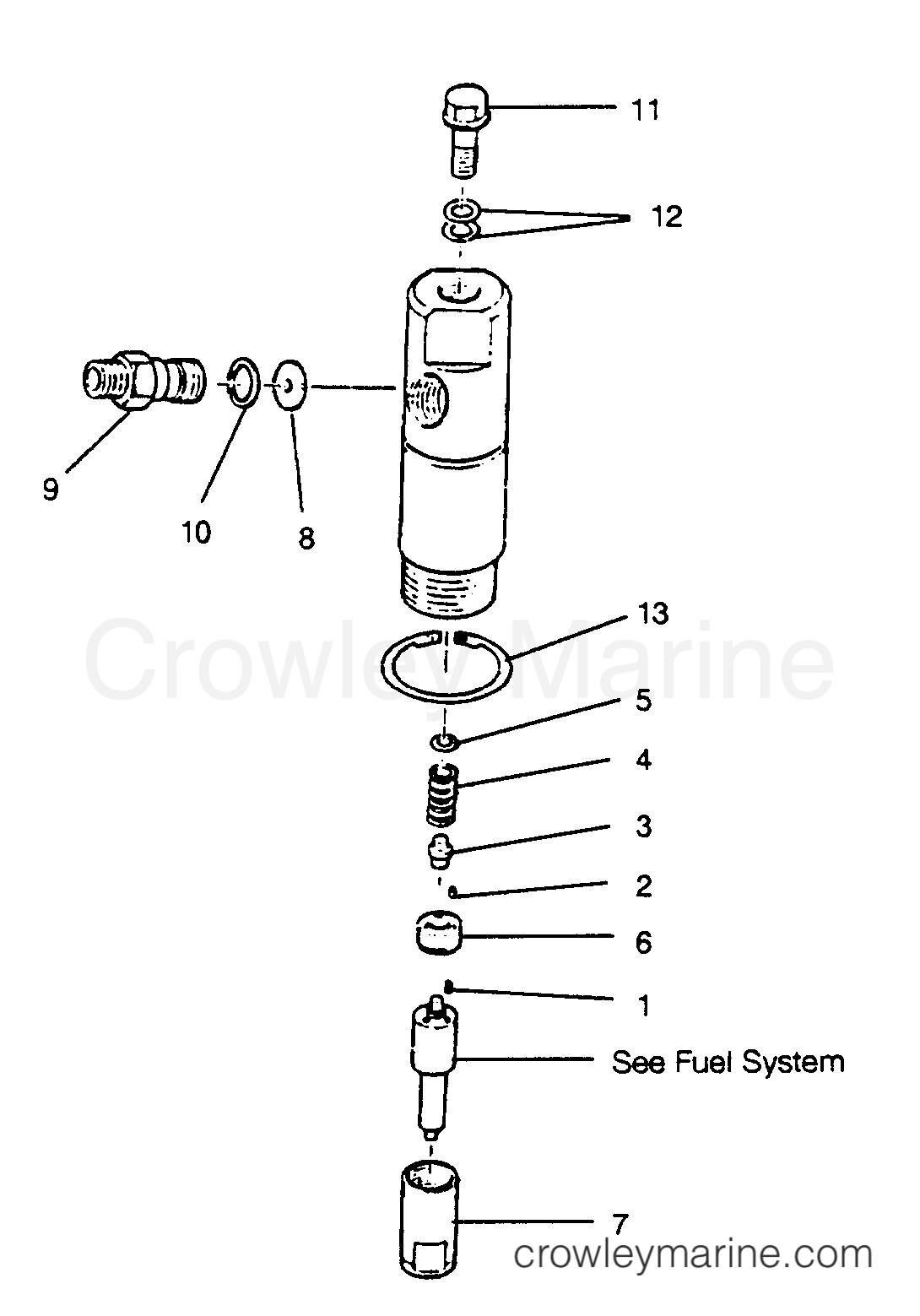 INJECTOR NOZZLE (P/N 236201630) - All Years Inboard Engine HINO DIESEL ...