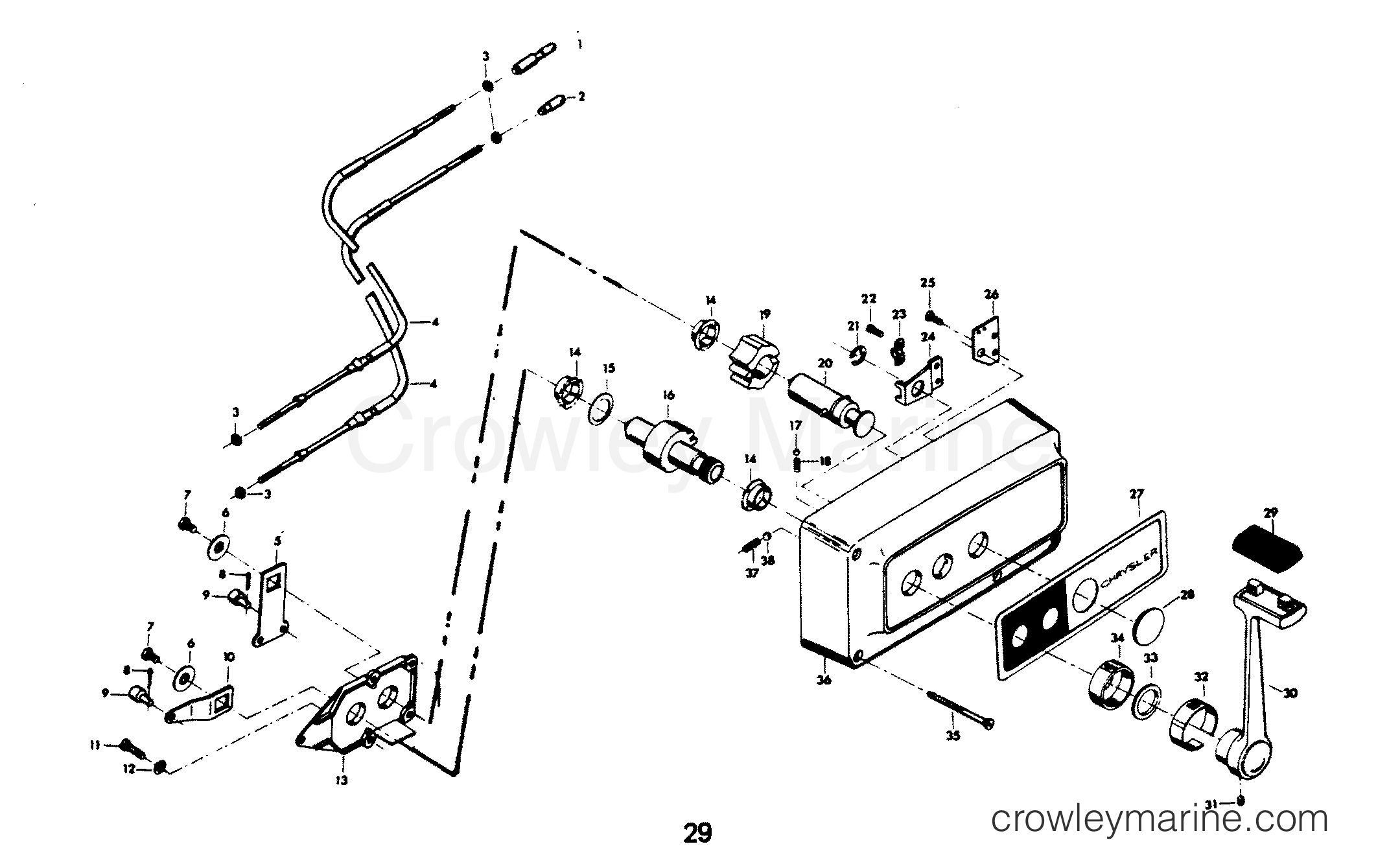 1979 Outboard 75 - H0757B79E - REMOTE CONTROL