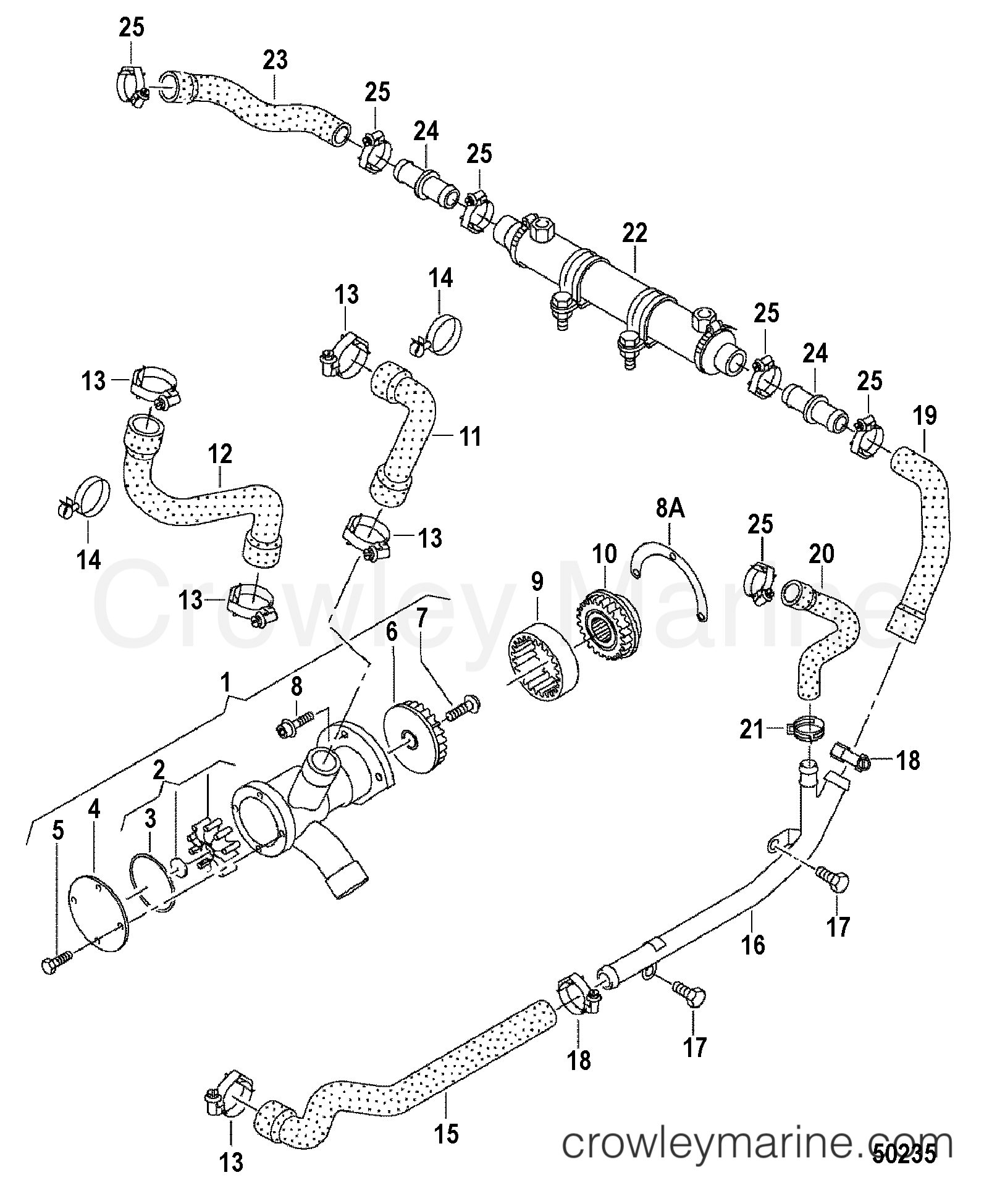 2012 Inboard Engine 4.2L TDI - 3D420004D - SEA WATER PUMP