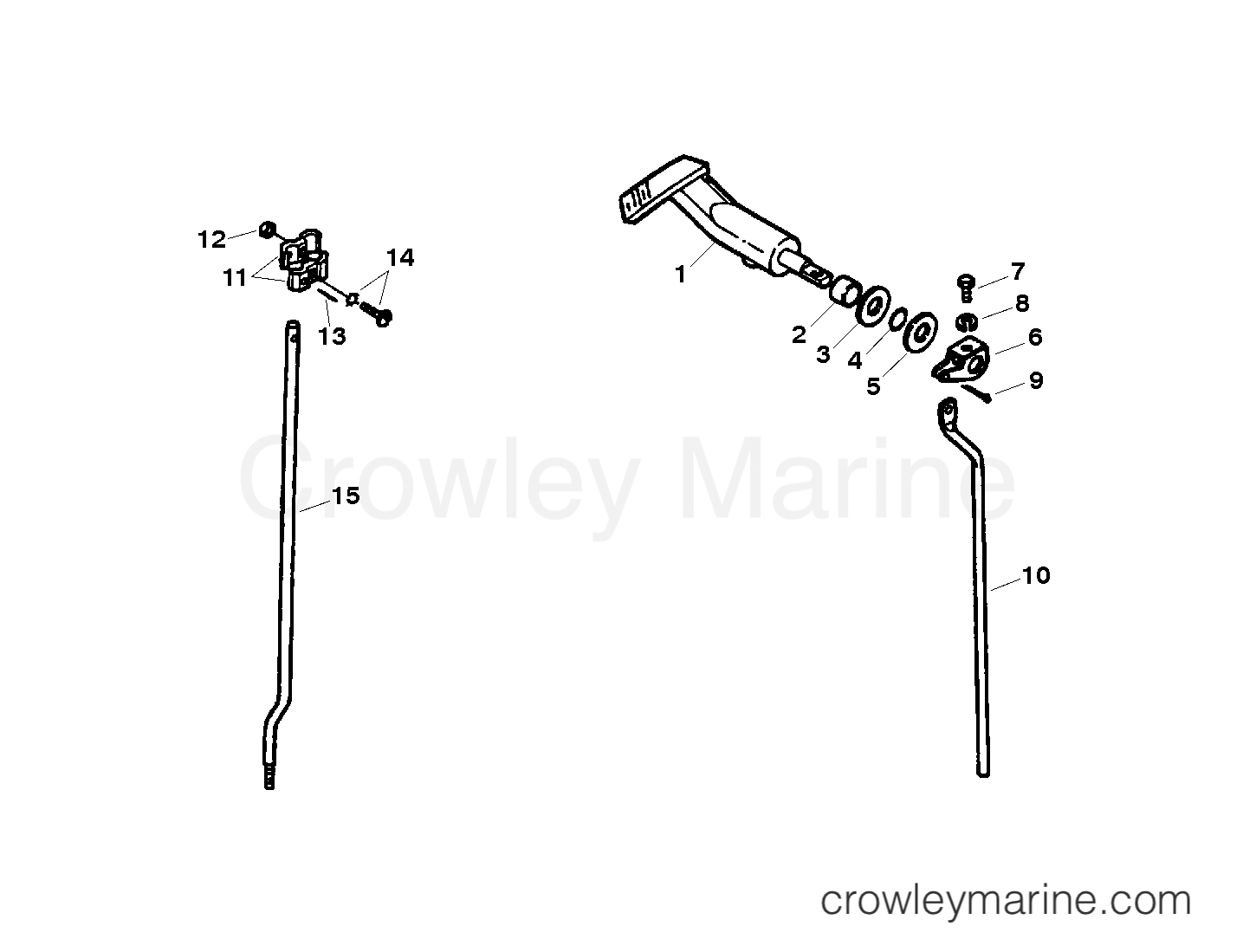 1999 Outboard 5 - H005201VD [M] - SHIFT LINKAGE