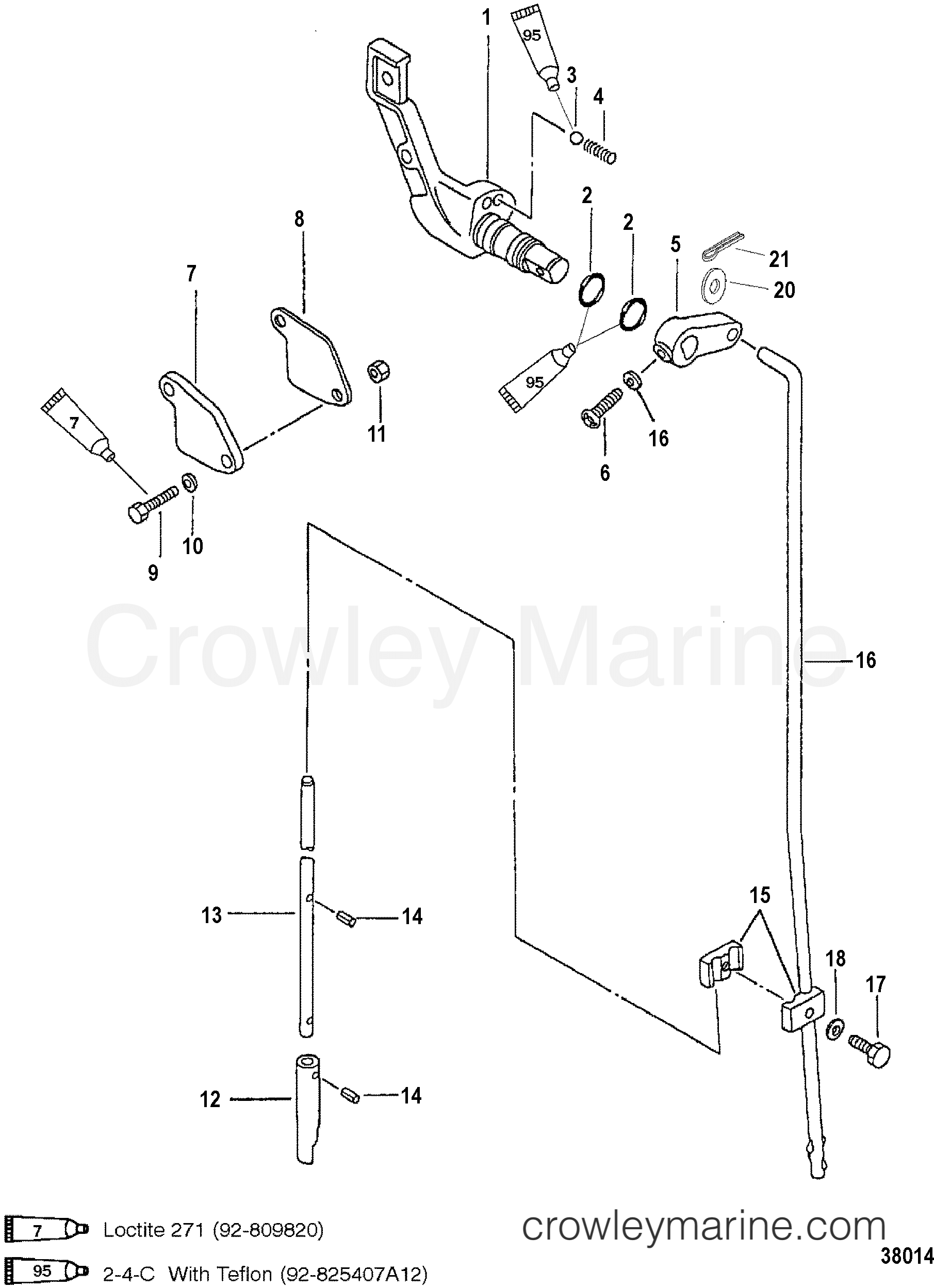 1997 Outboard 3.3 [MH] - 1003201TK - SHIFT LINKAGE