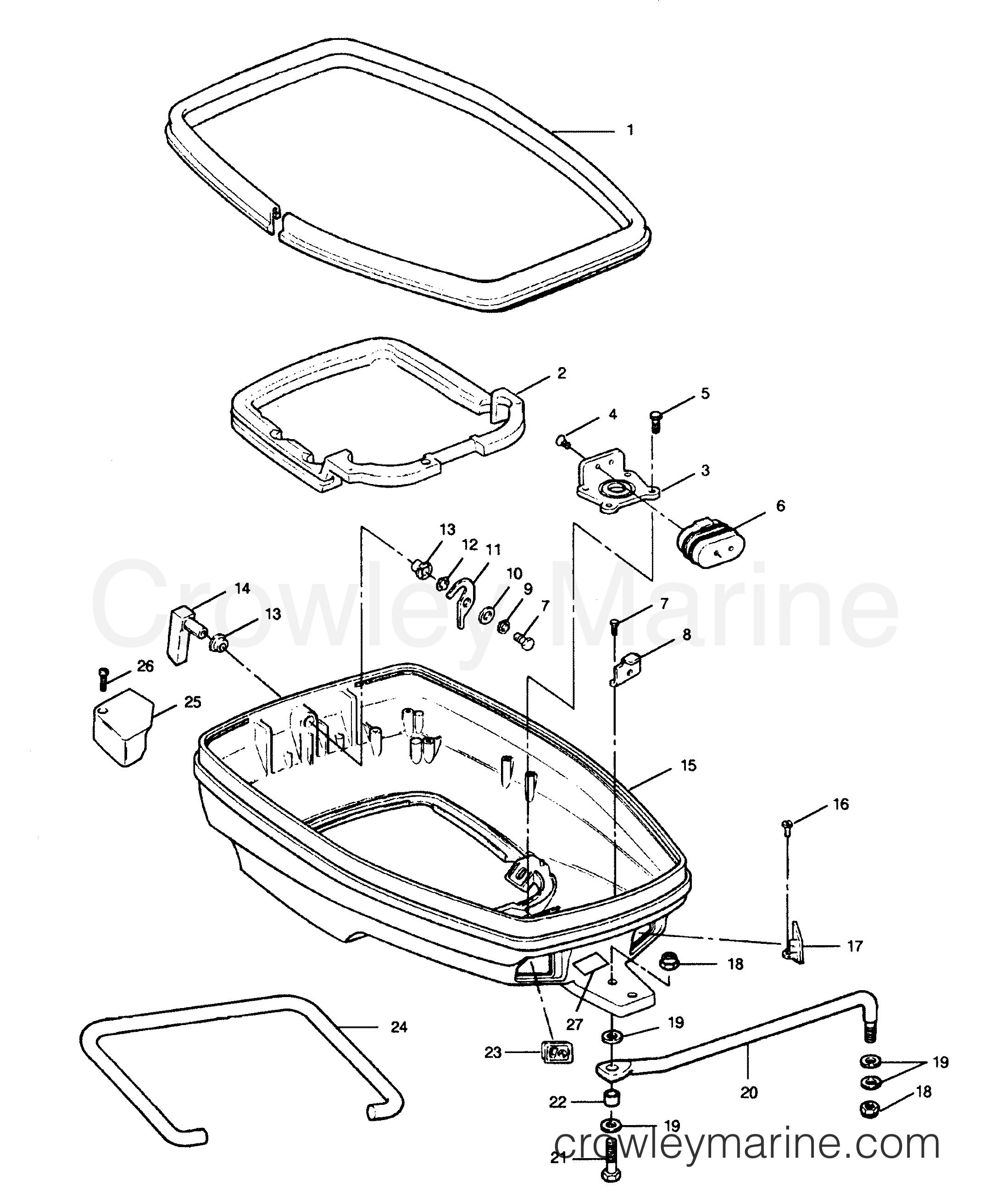 1991 Outboard 50 - 508F91A [Force] - SUPPORT PLATE