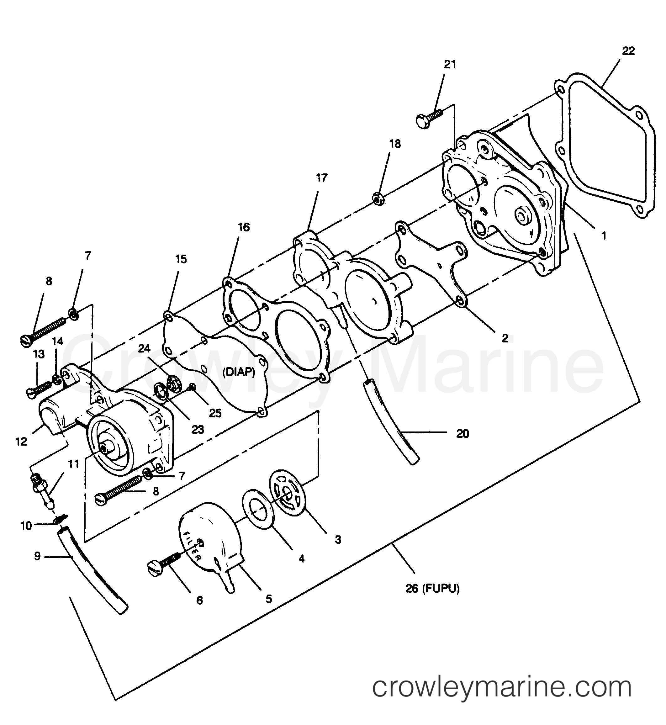 1989 Outboard 85 - 856A9G [Force] - FUEL PUMP