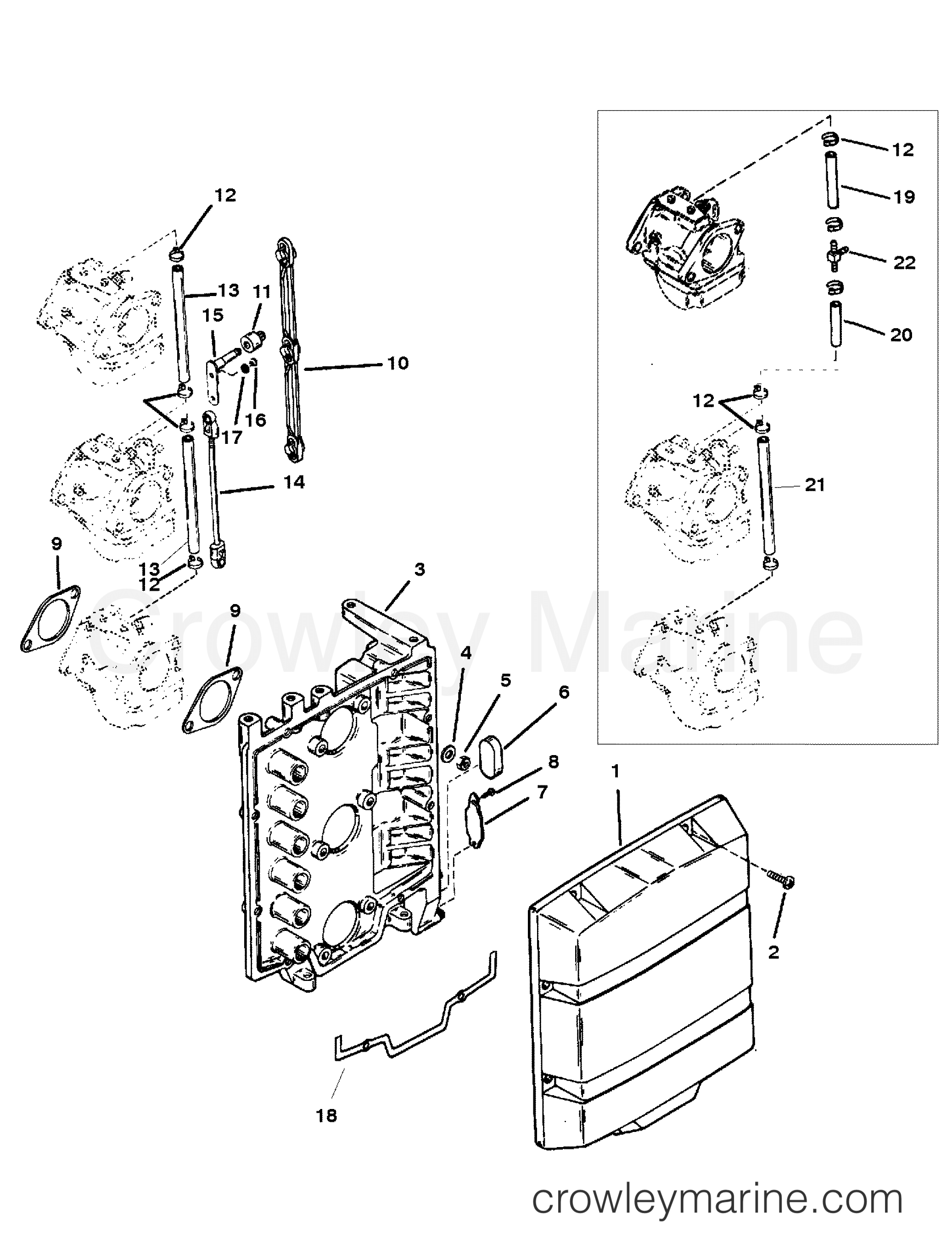 1994 Outboard 75 [MXLH] - 7075227CD - ATTENUATOR PLATE