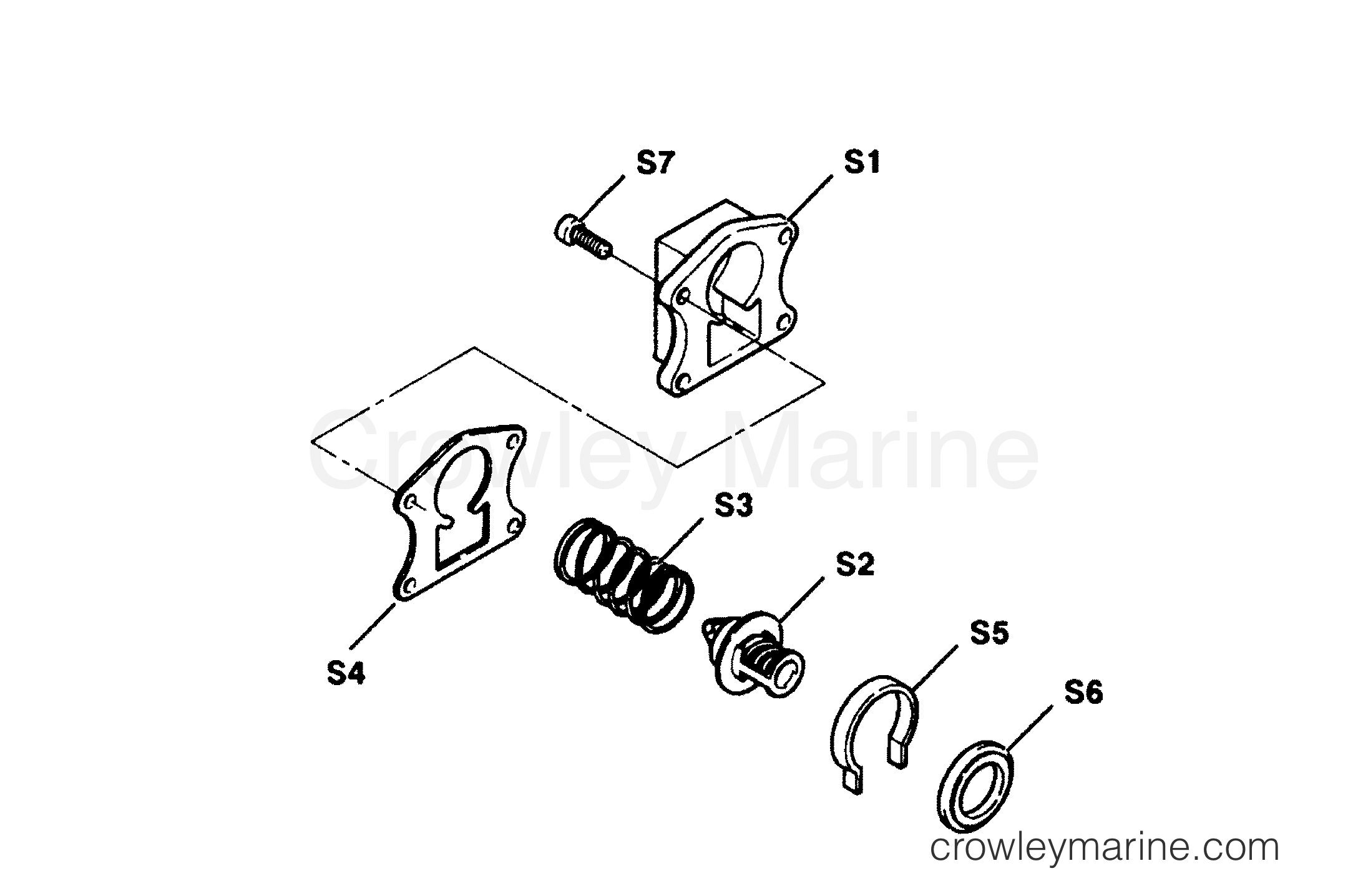 1991 Outboard 90 - 908F91C [Force] - THERMOSTAT