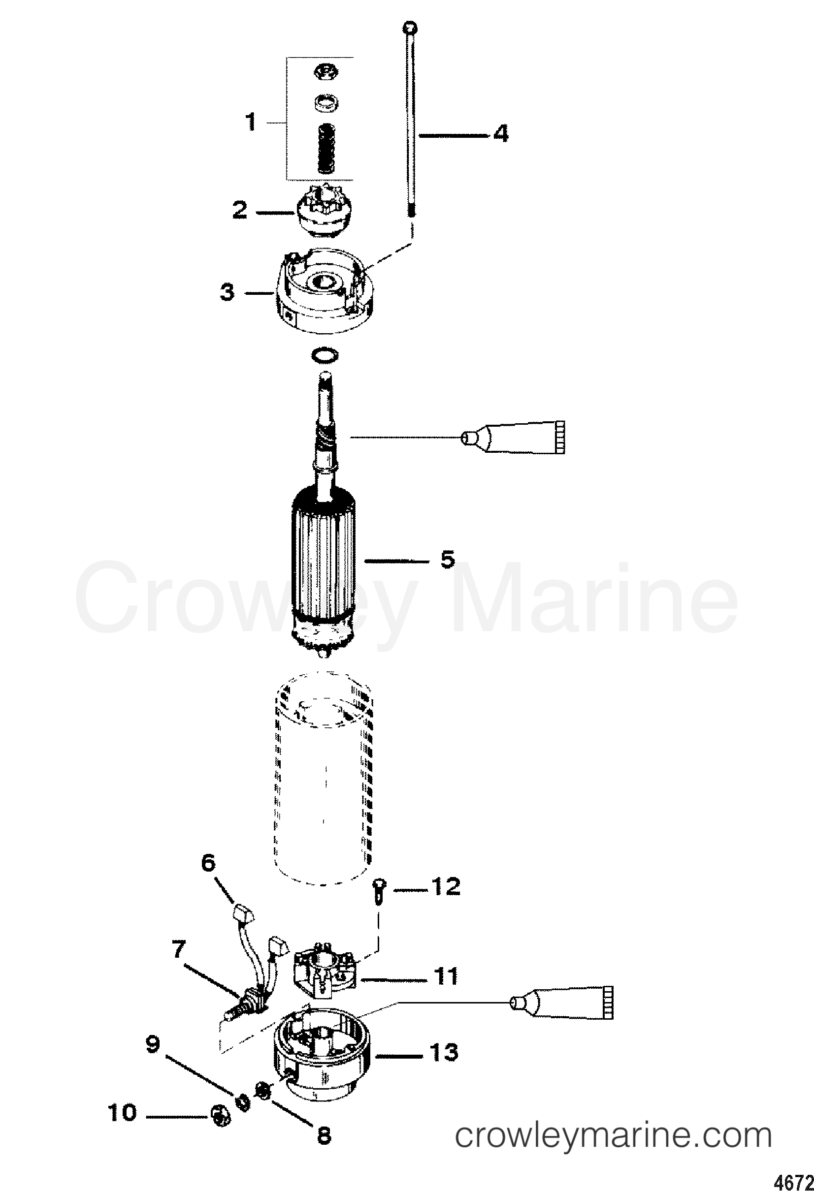 2000 Outboard 75 [ELLH] - 70753L7JD - STARTER MOTOR