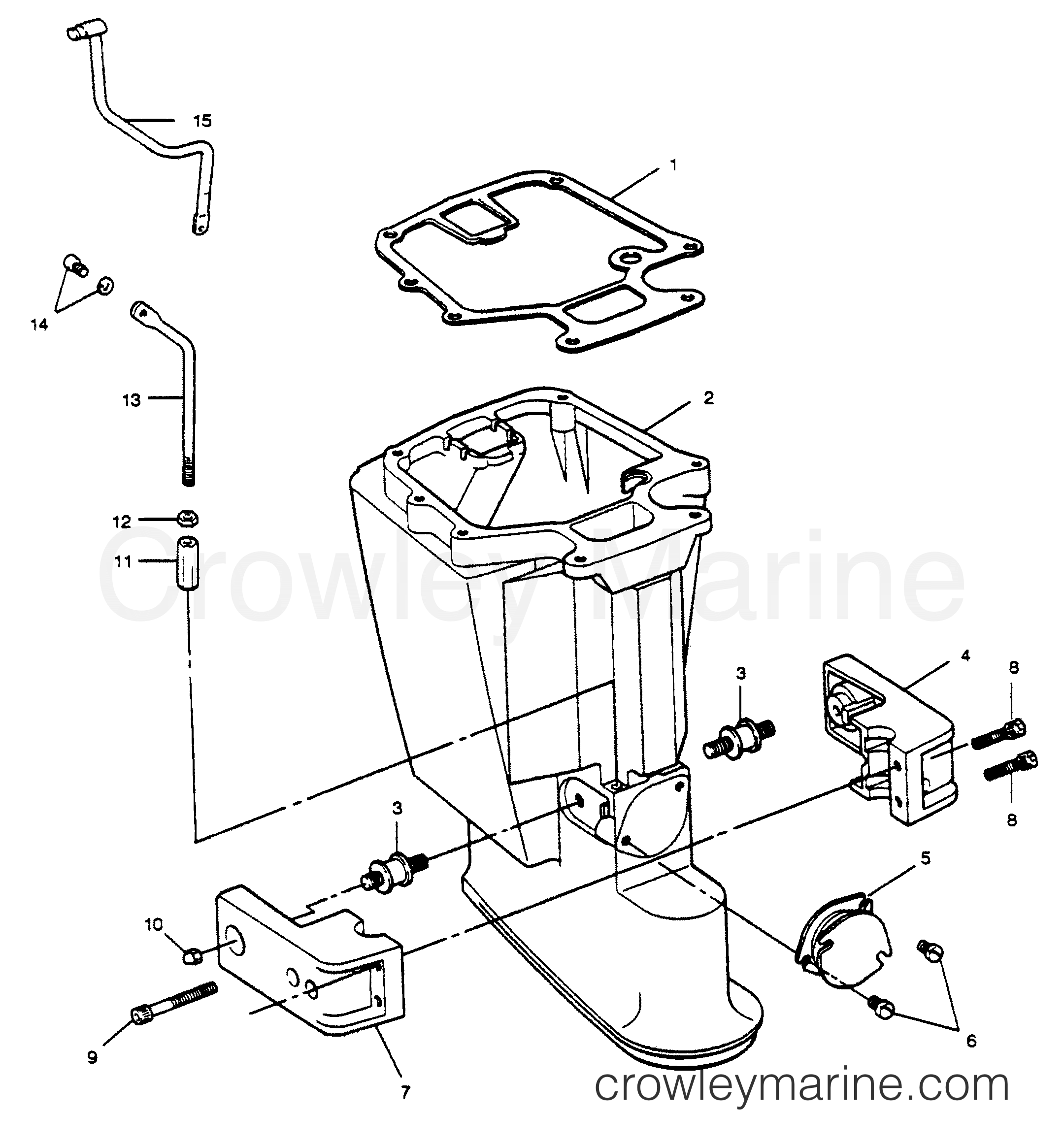 1989 Outboard 50 - 507A9B [Force] - MOTOR LEG