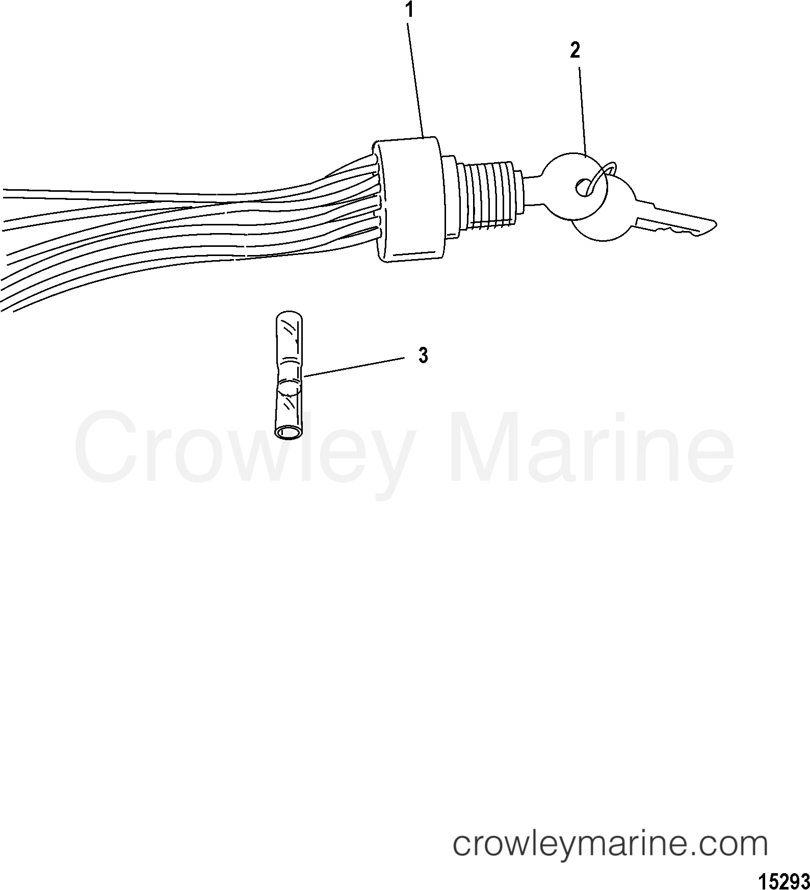 KEY SWITCH - 3 POSITION(88107A 5) - Various Years Rigging Parts