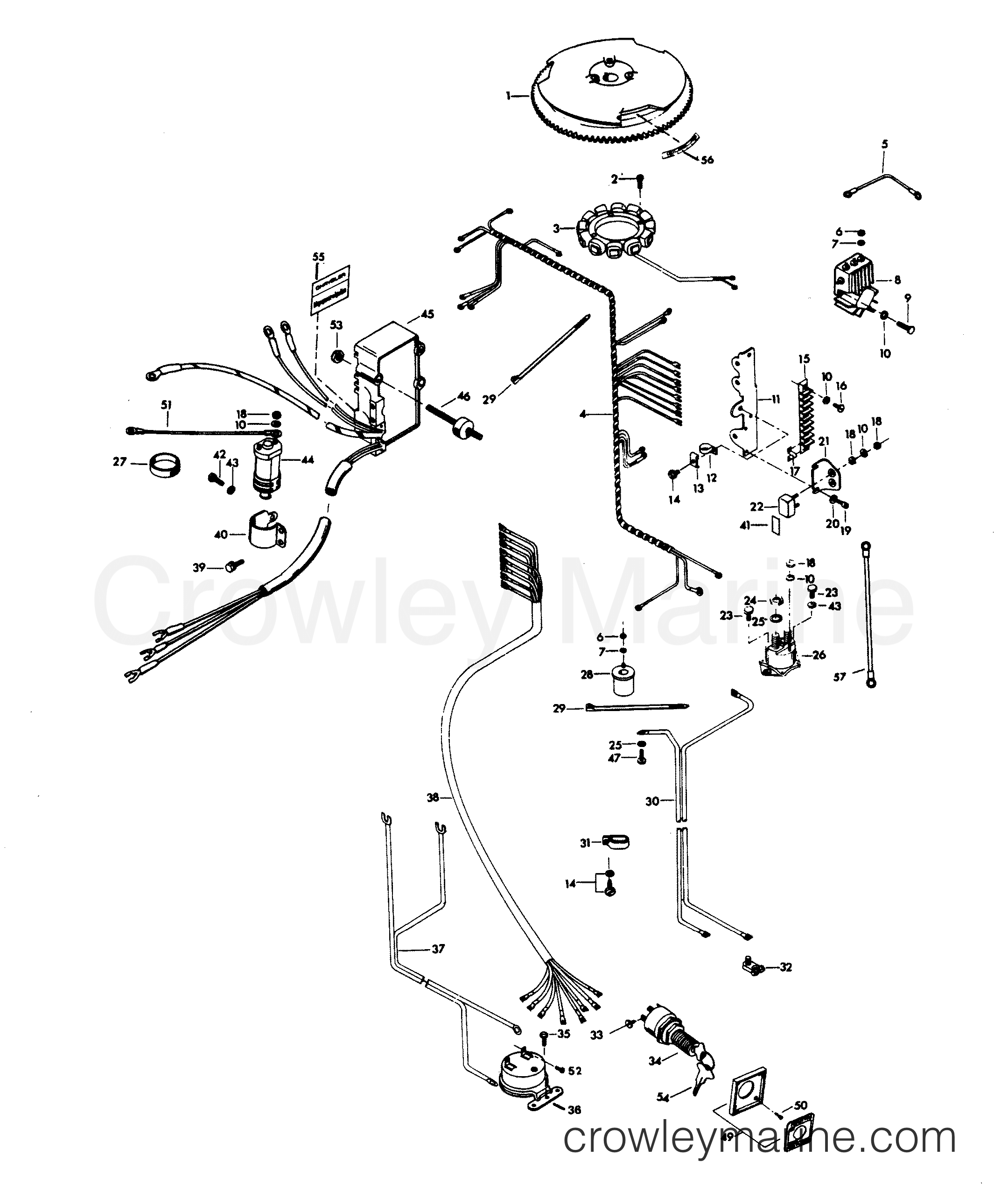 1979 Outboard 75 - H0759H79A - ELECTRICAL COMPONENTS