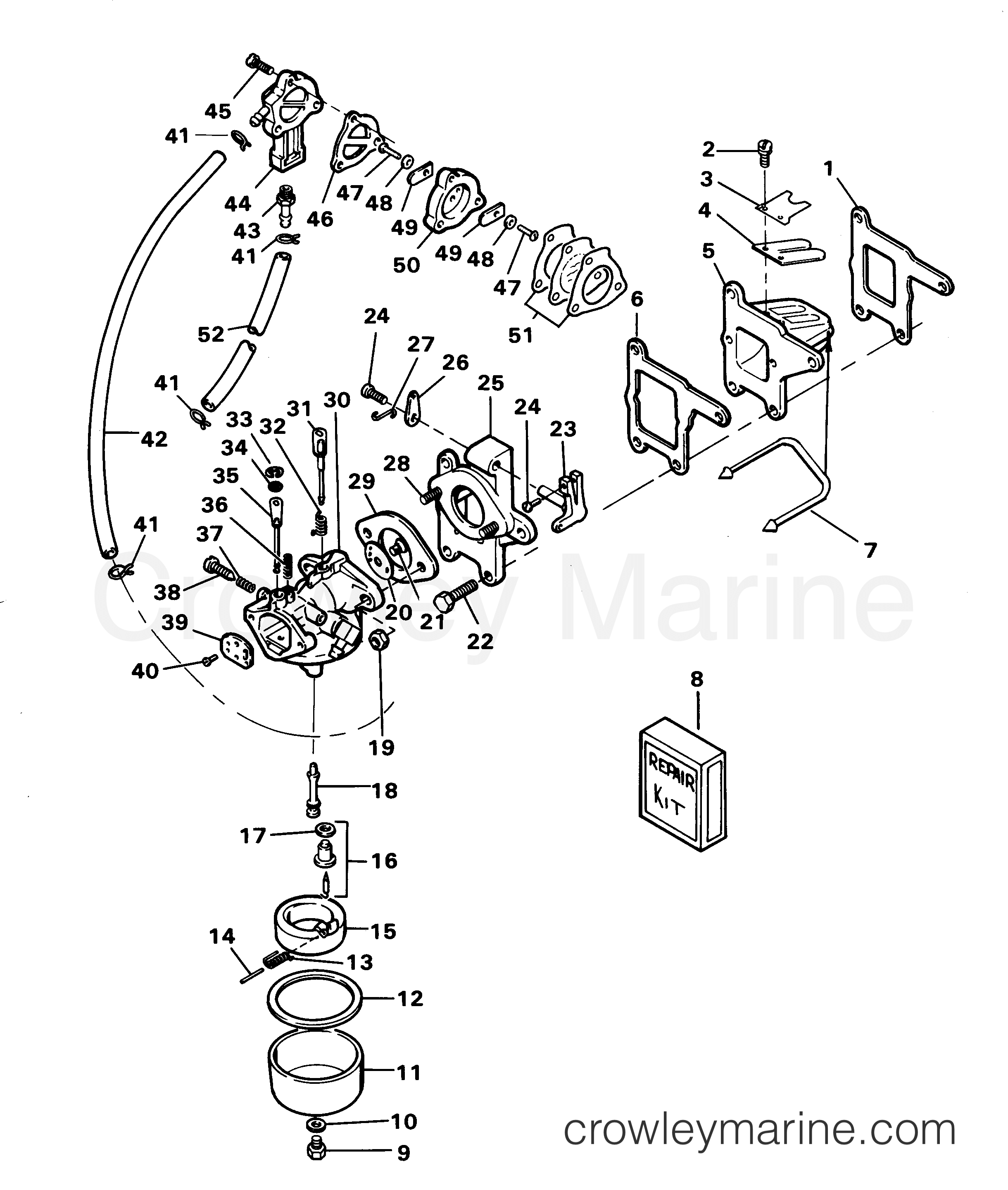 1982 Outboard 6 - 64B2H - FUEL SYSTEM